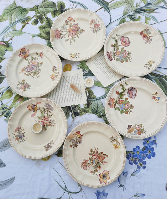 Quelle Déco Mettre sur Ma Table avec des Assiettes Anciennes en Faïence Polychrome ?