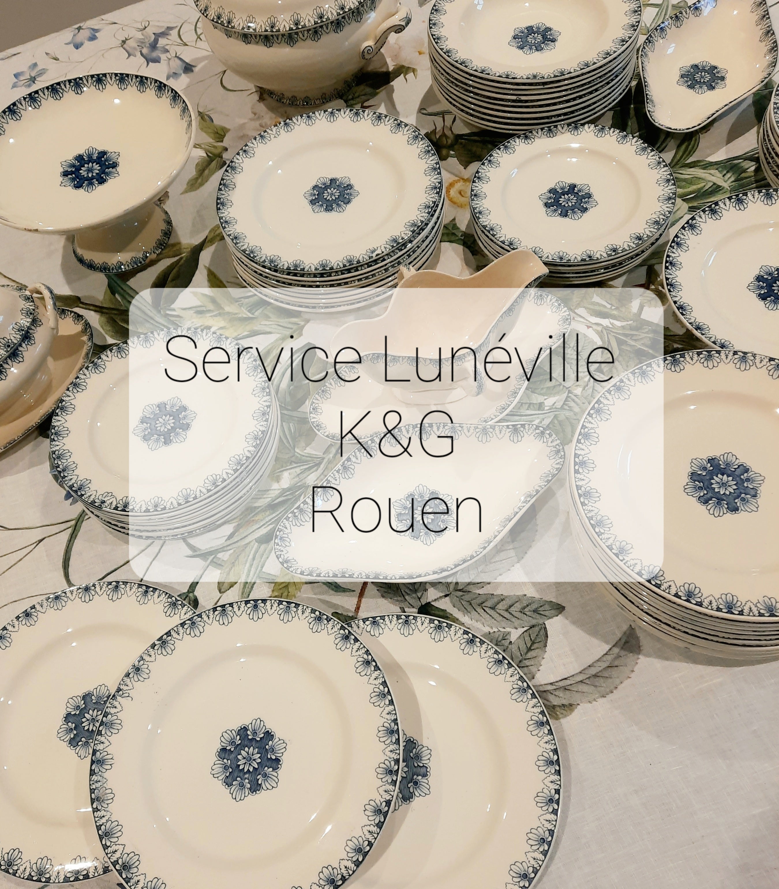 Service De Table K&G Lunéville Faïence – 19e Siècle – Vaisselle Ancienne