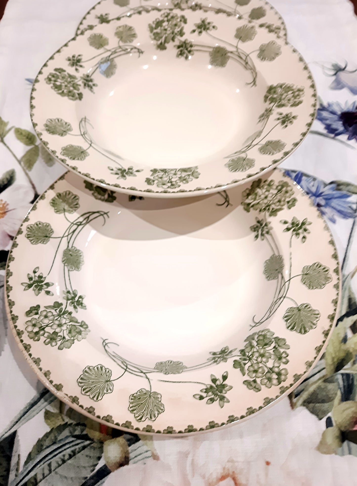 Lot de 4 Assiettes à Soupe Géranium -
