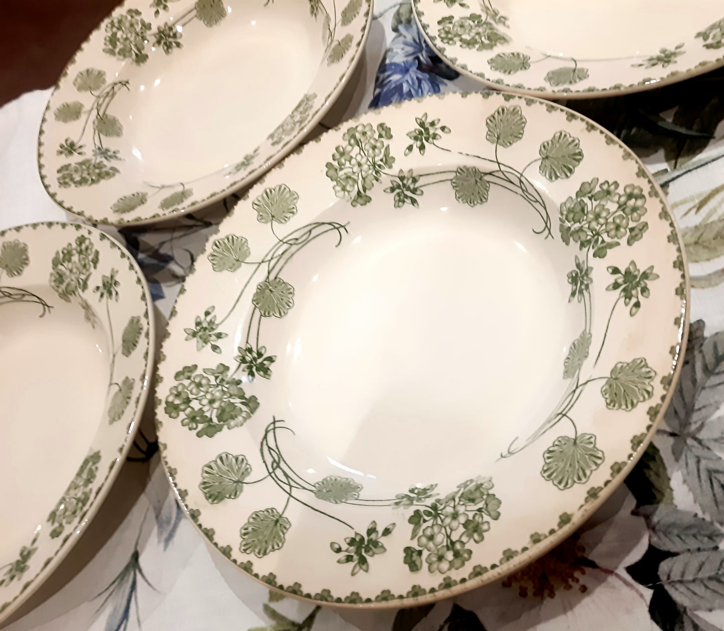 Lot de 4 Assiettes à Soupe Géranium -