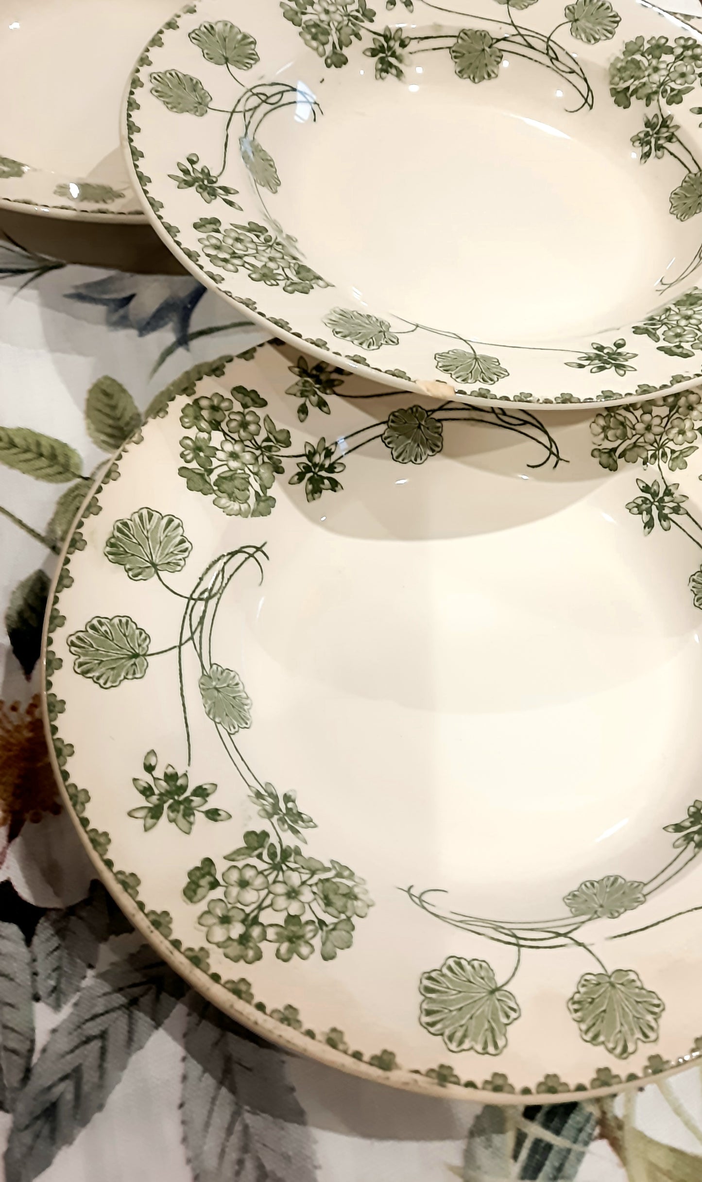 Lot de 4 Assiettes à Soupe Géranium -