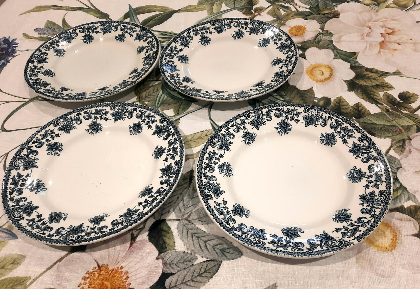 Service de 4 Assiettes Plates Saint-Amand – Modèle Jane – Terre de Fer