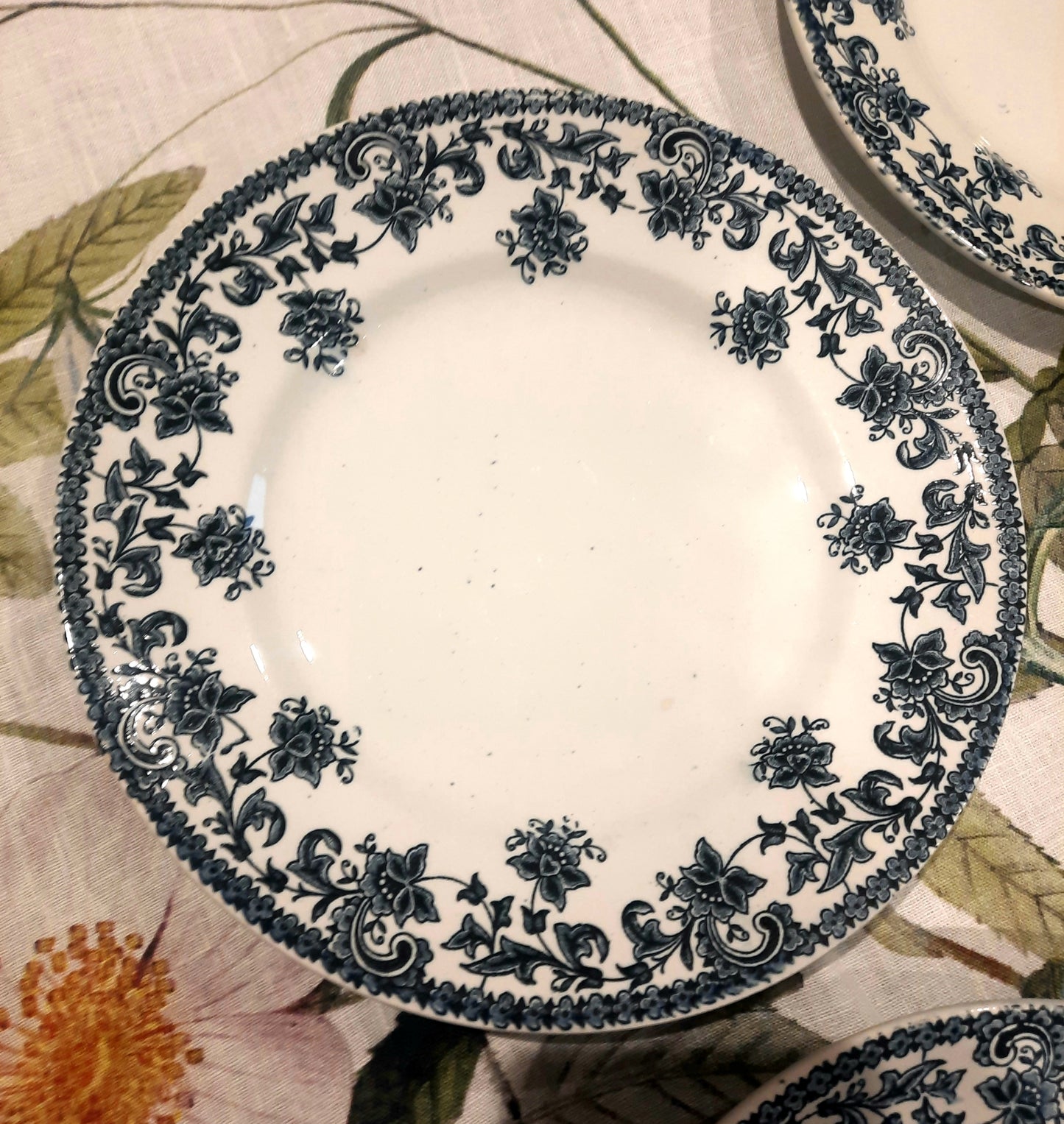 Service de 4 Assiettes Plates Saint-Amand – Modèle Jane – Terre de Fer