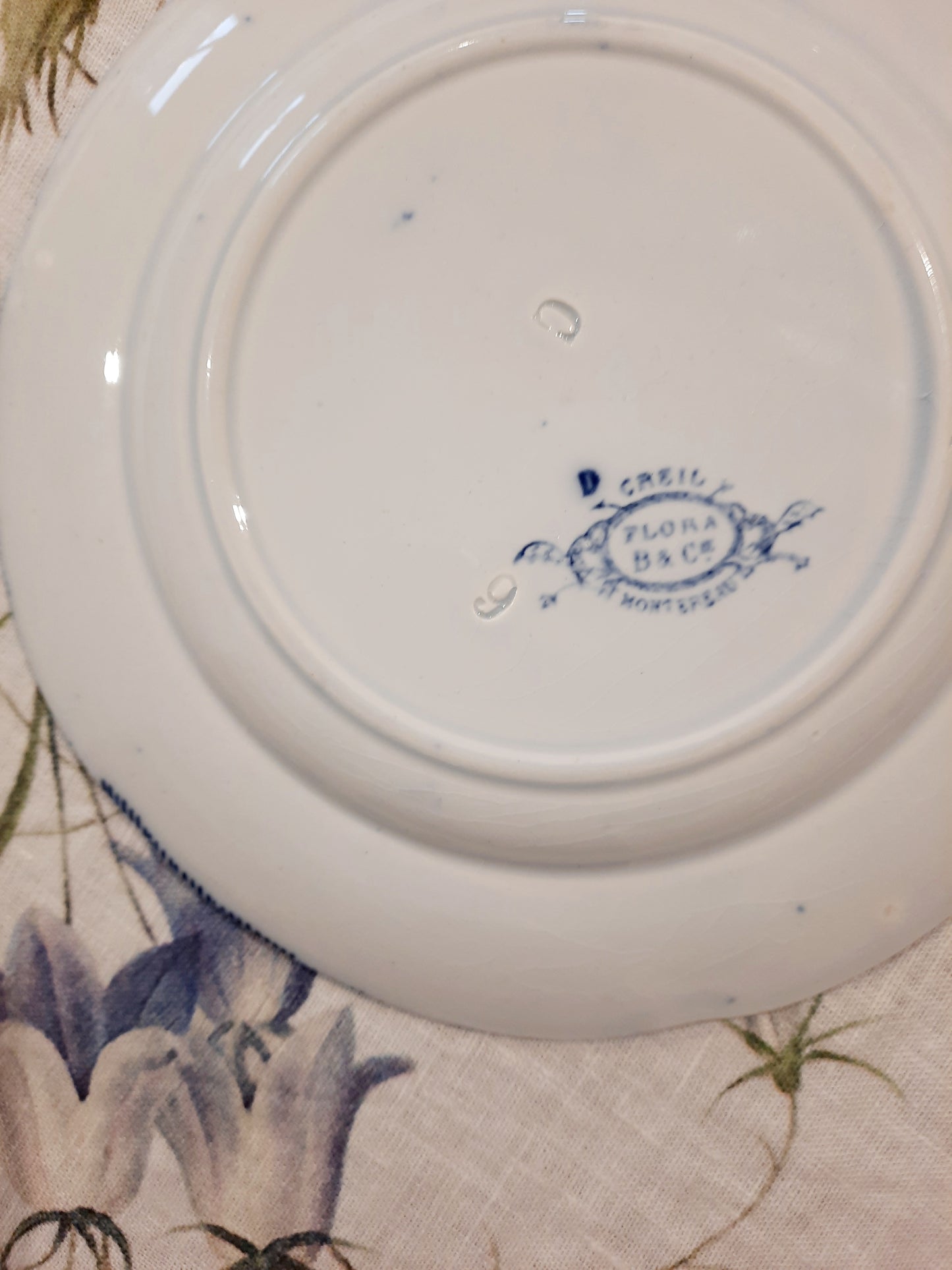 Plato de postre “Flora” – B&Cie Creil Montereau