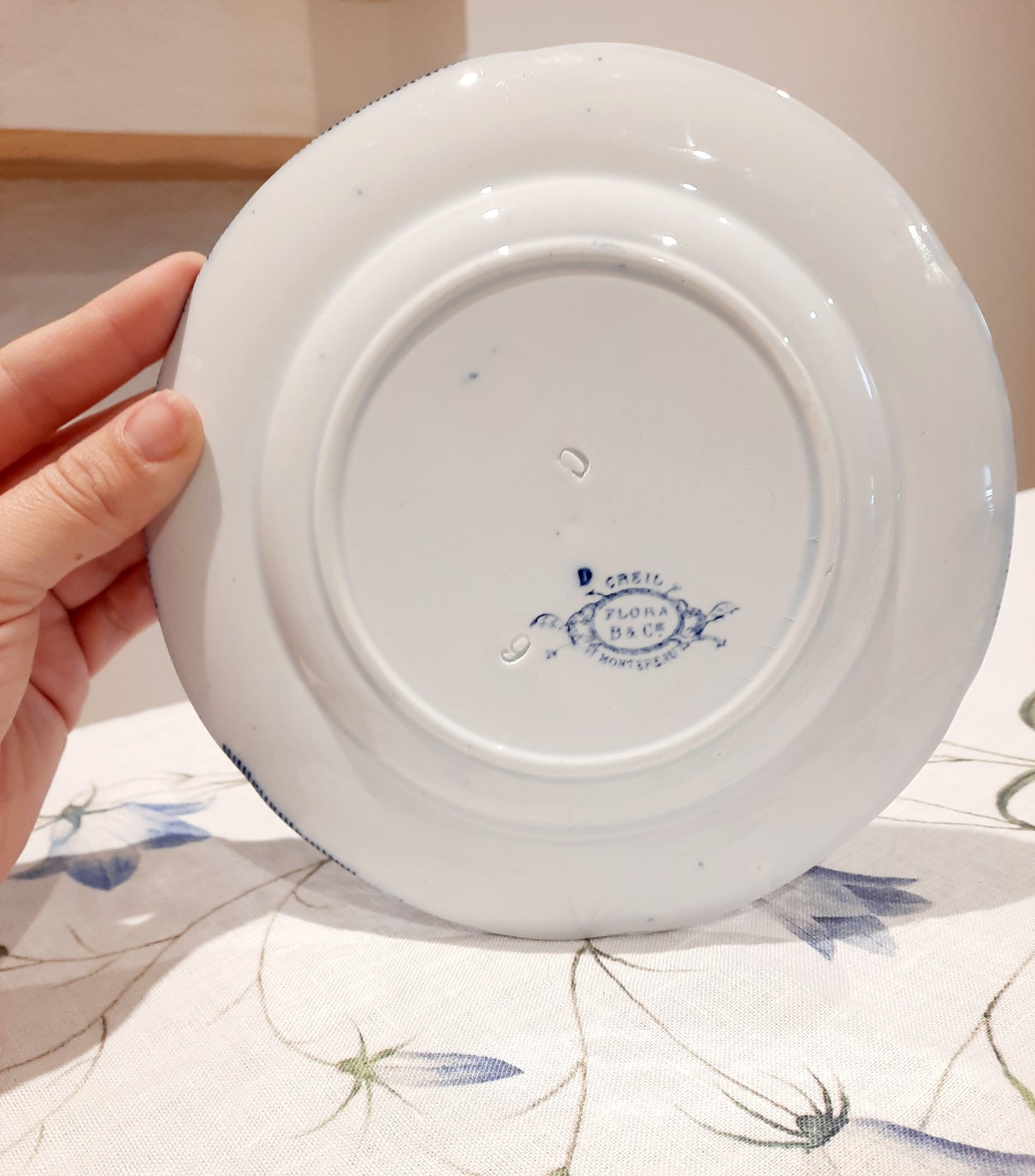 Plato de postre “Flora” – B&Cie Creil Montereau