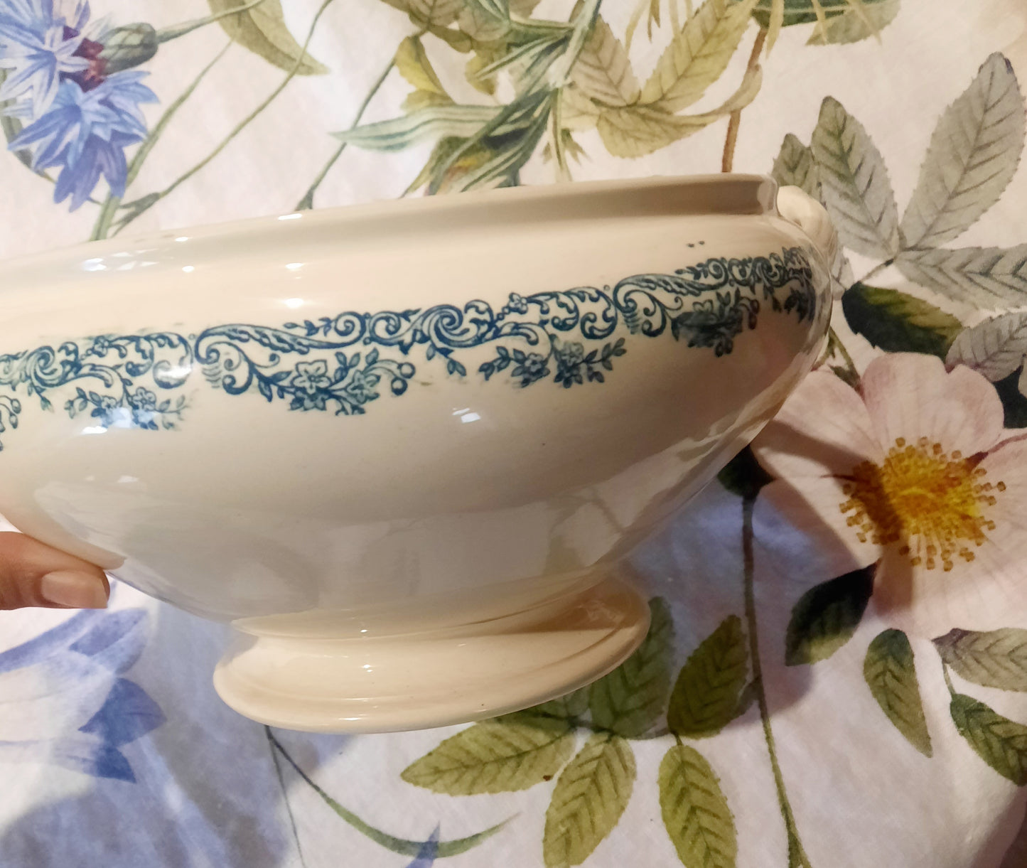 Soupière ancienne avec couvercle Salins – Modèle Ninon (pièce unique)