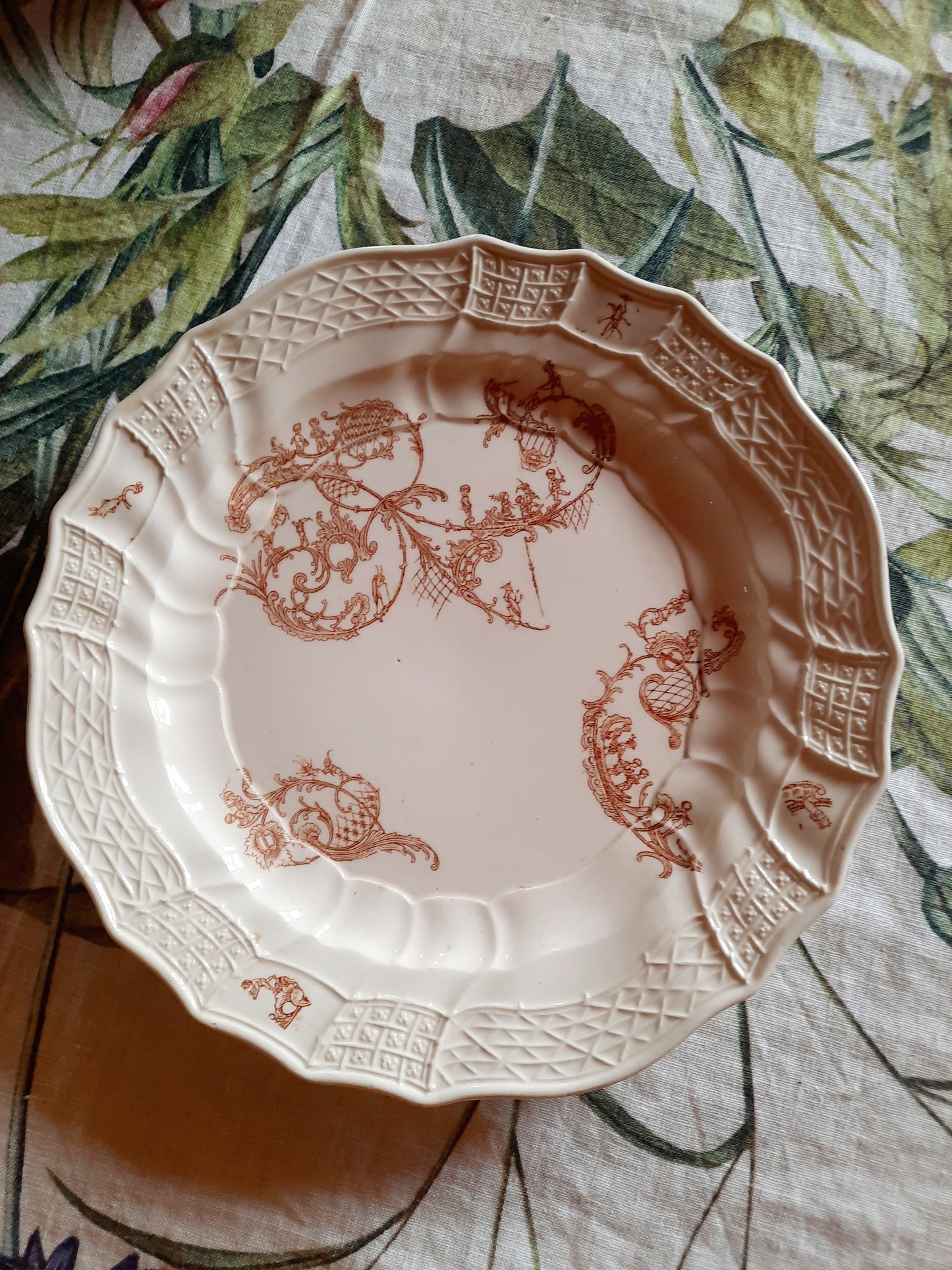 Lot de 6 assiettes plates – Manufacture Waechtersbach, XIXe siècle