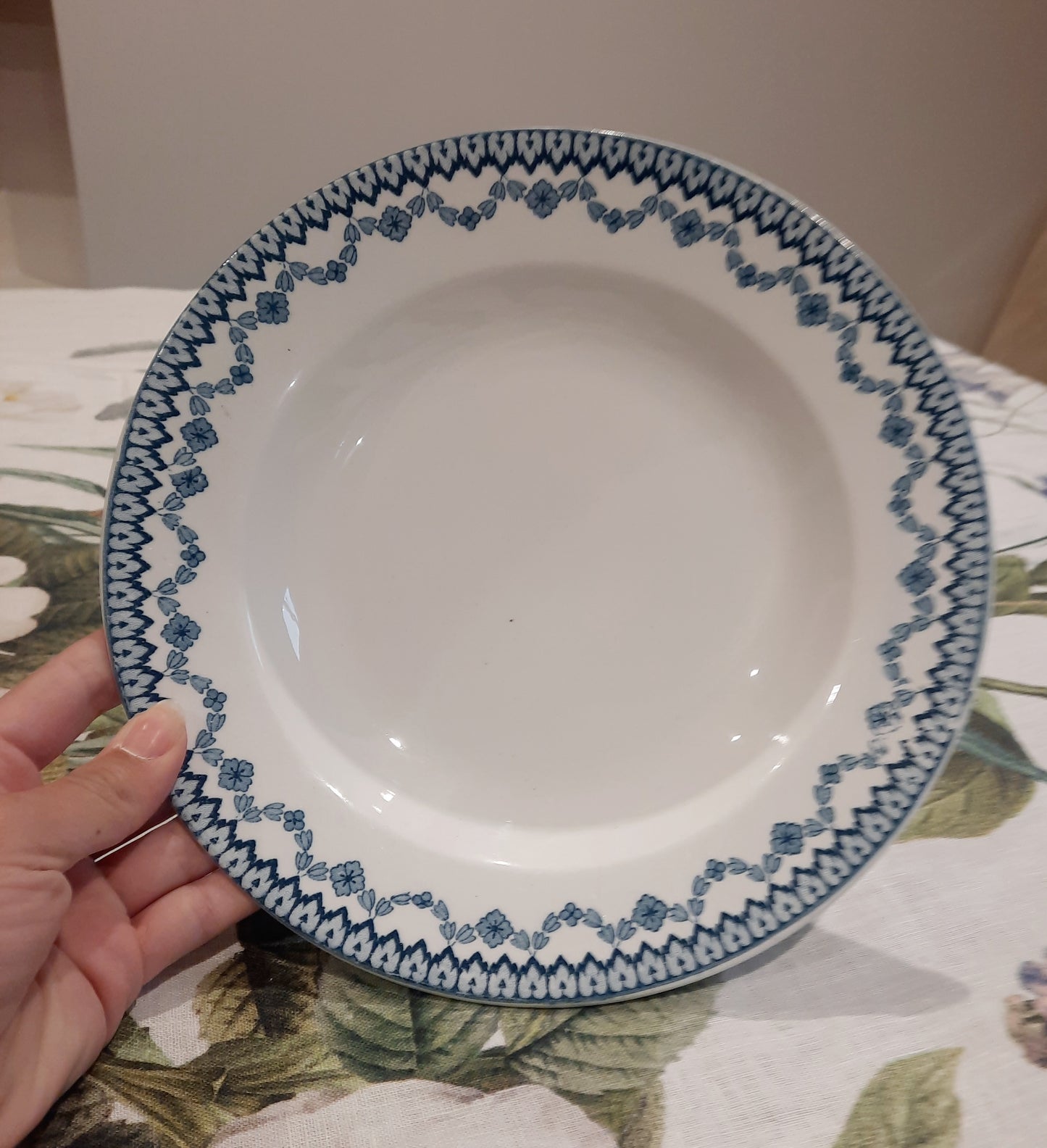 Lot de 6 assiettes creuses Sarreguemines – Modèle "Arras" – 23 cm