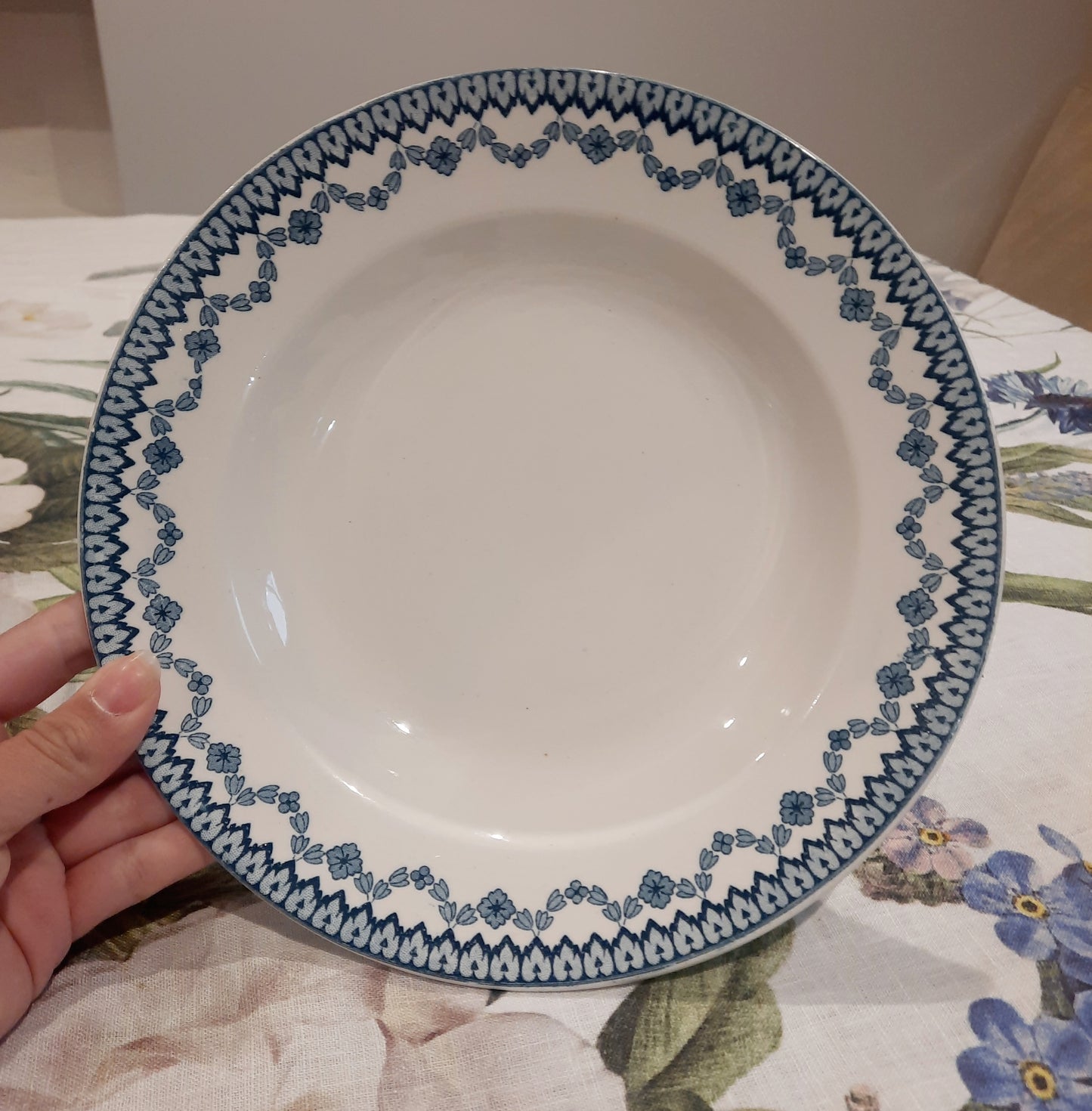 Lot de 6 assiettes creuses Sarreguemines – Modèle "Arras" – 23 cm