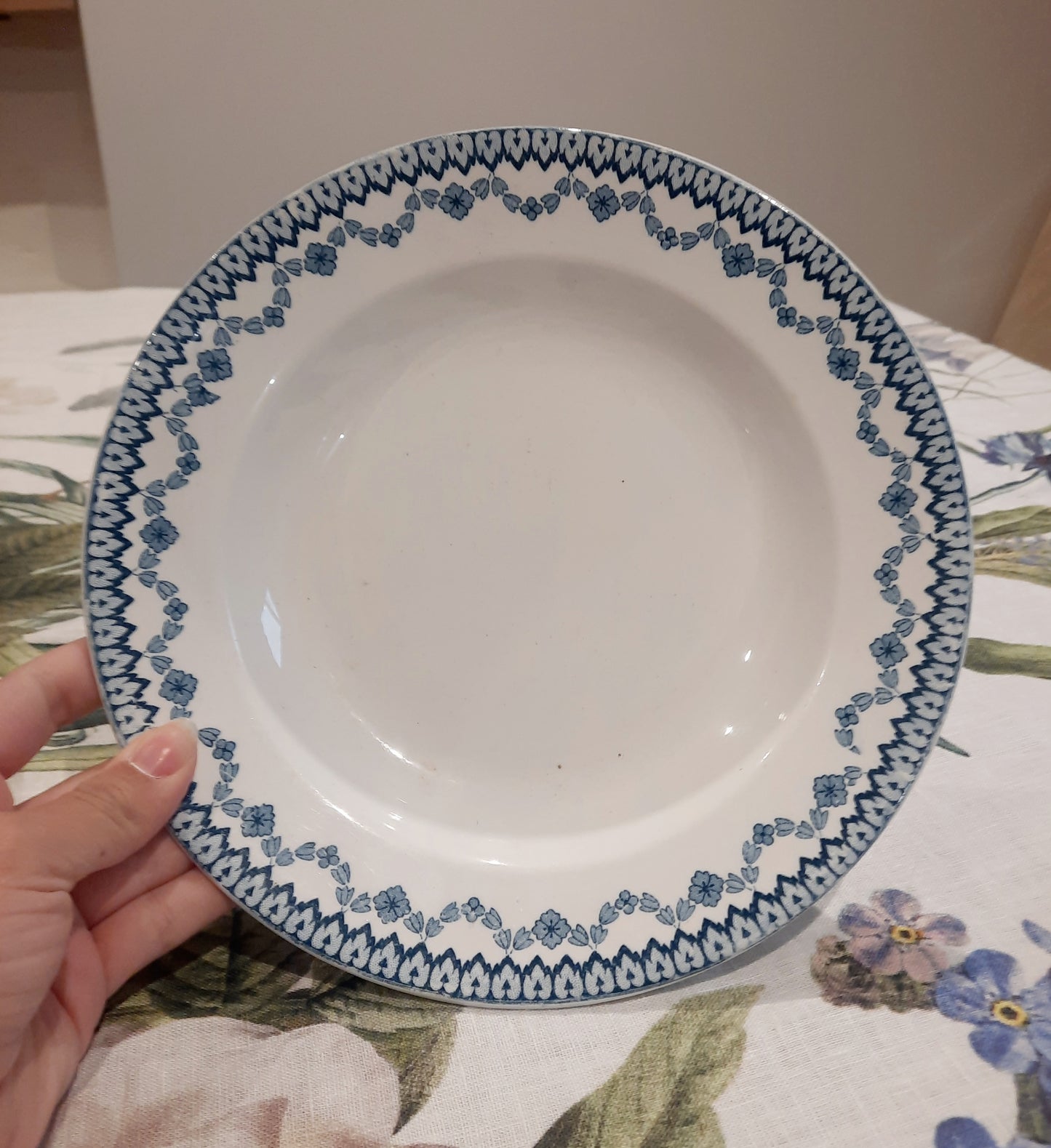 Lot de 6 assiettes creuses Sarreguemines – Modèle "Arras" – 23 cm