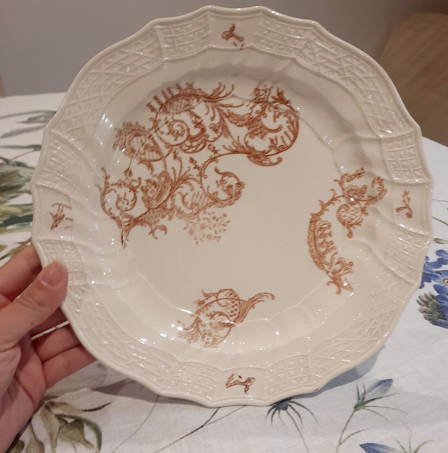 Lot de 8 assiettes plates – Manufacture Waechtersbach, XIXe siècle