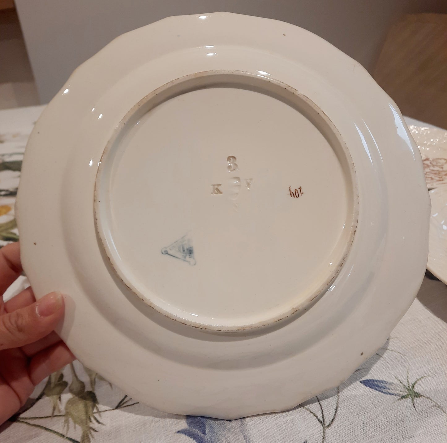 Lot de 6 assiettes plates Manufacture Waechtersbach, XIXe siècle