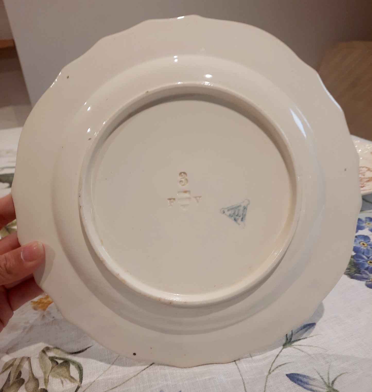 Lot de 6 assiettes plates Manufacture Waechtersbach, XIXe siècle