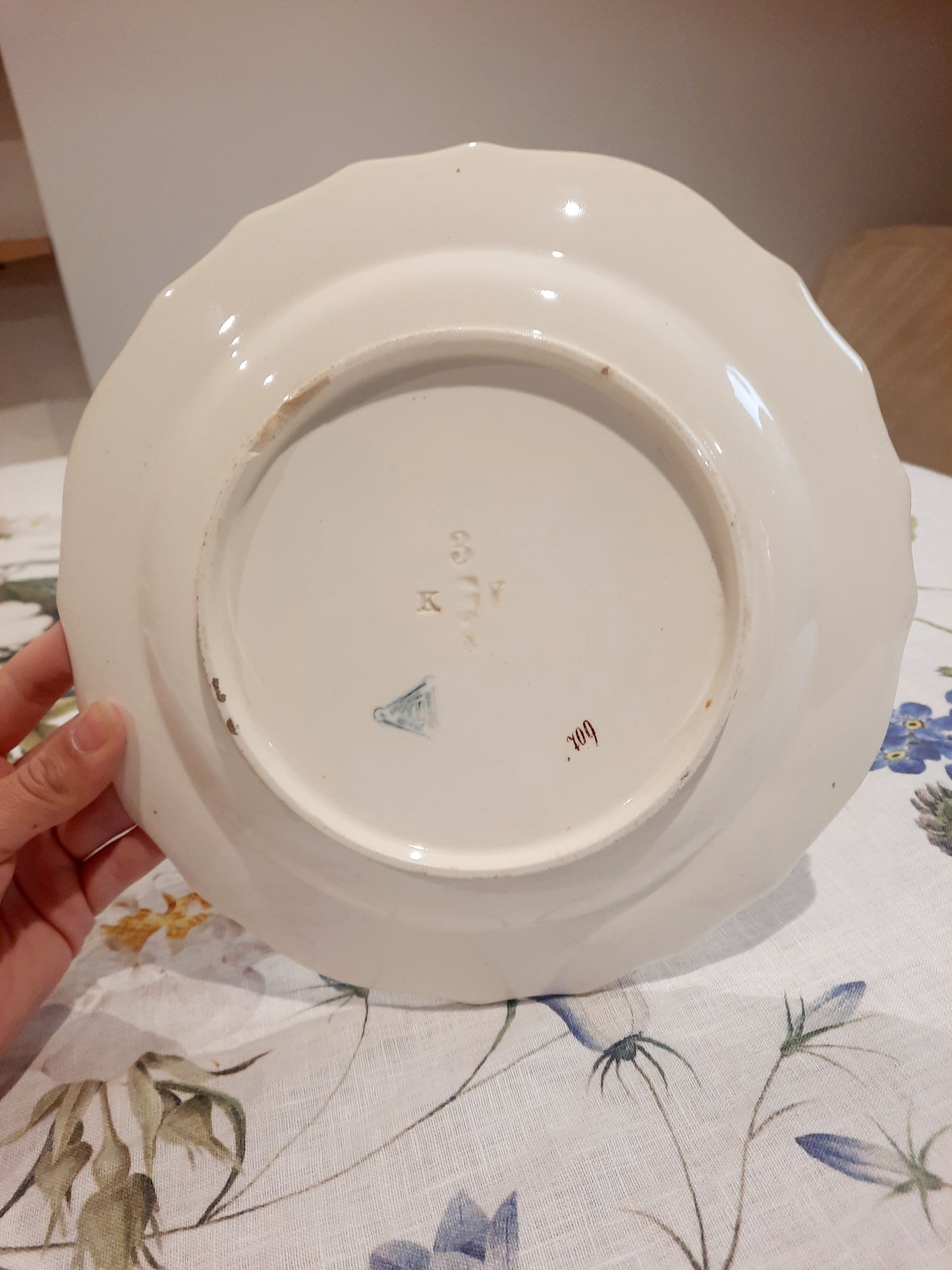 Lot de 6 assiettes plates Manufacture Waechtersbach, XIXe siècle