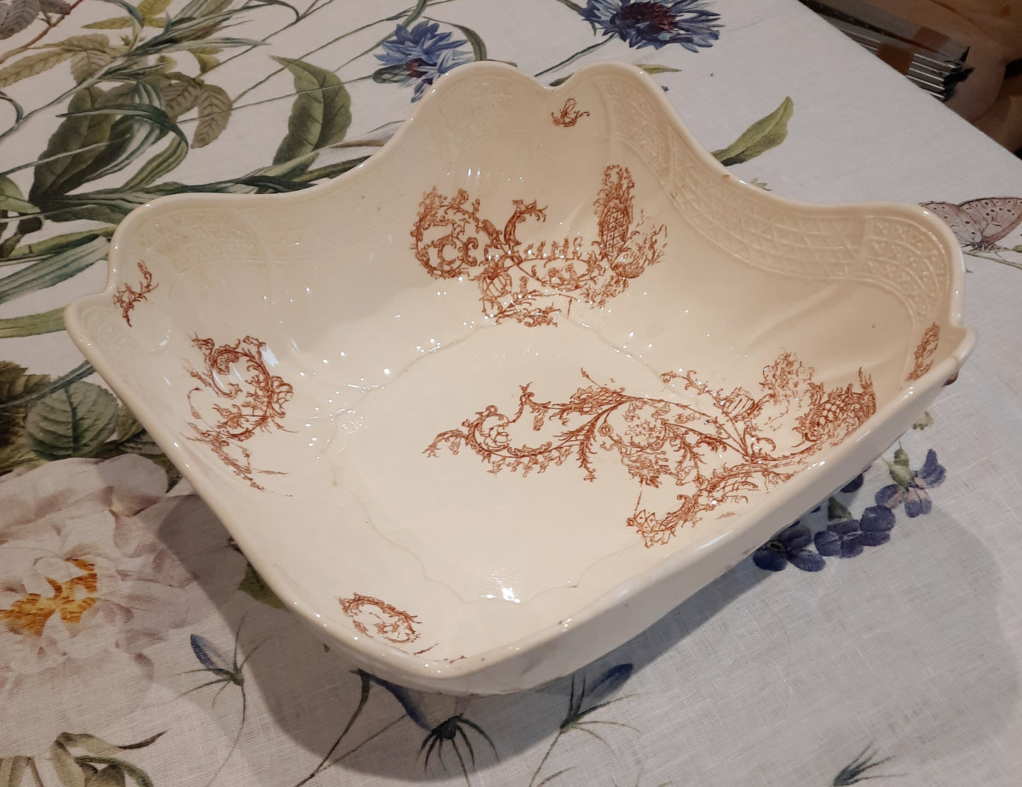Saladier ancien avec agrafes – Manufacture Waechtersbach, XIXe siècle