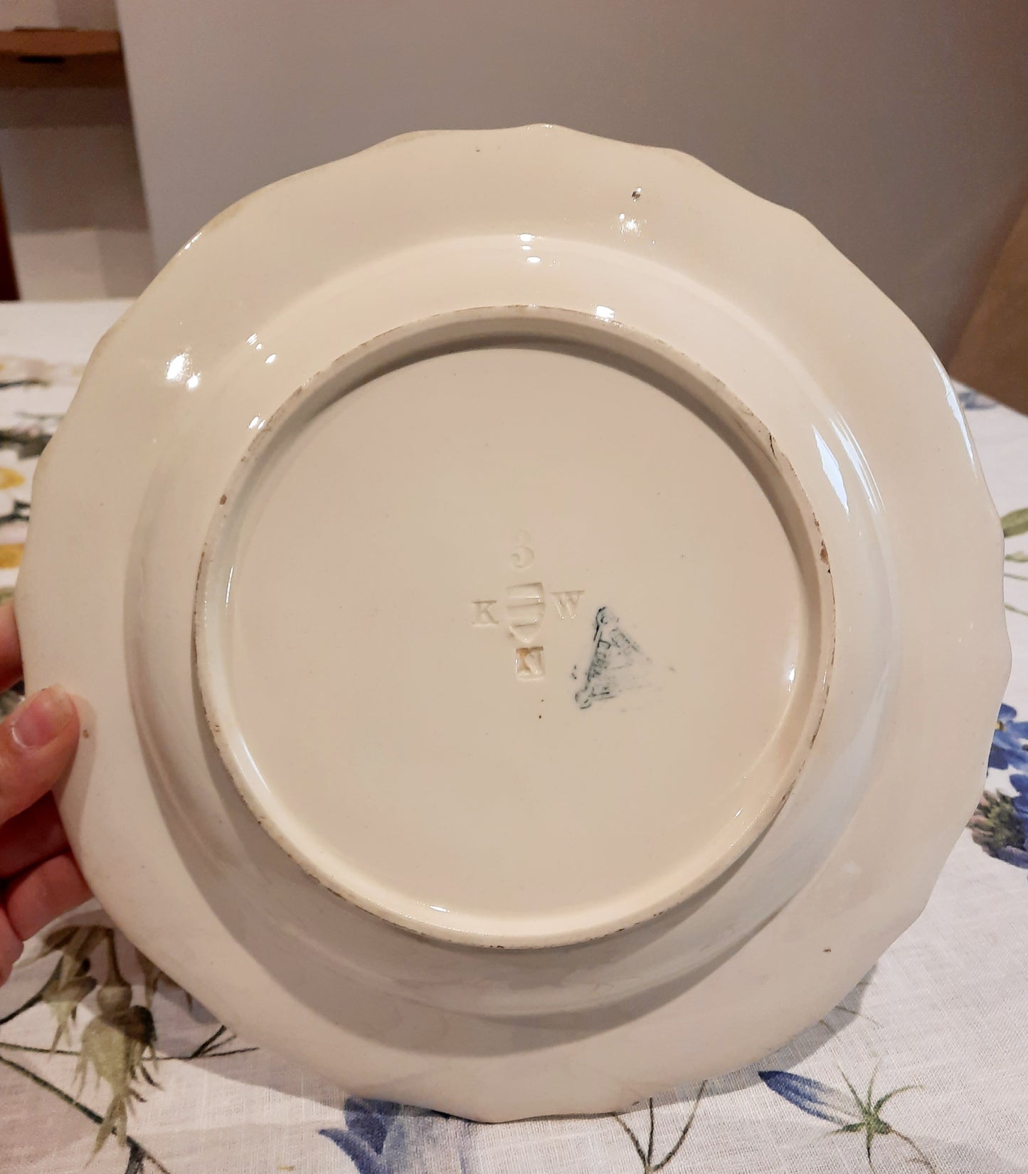 3 assiettes à soupe anciennes – Manufacture Waechtersbach, XIXe siècle