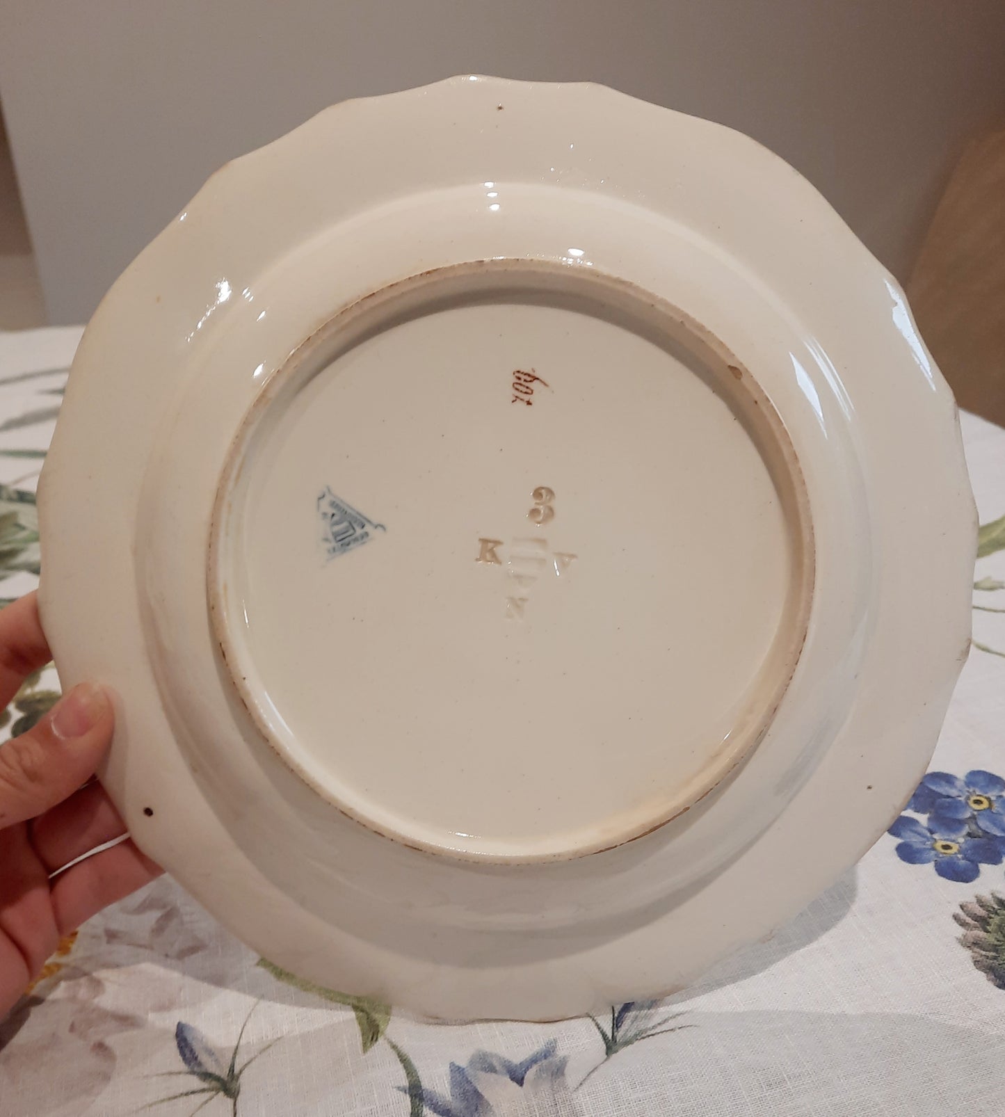 3 assiettes à soupe anciennes – Manufacture Waechtersbach, XIXe siècle