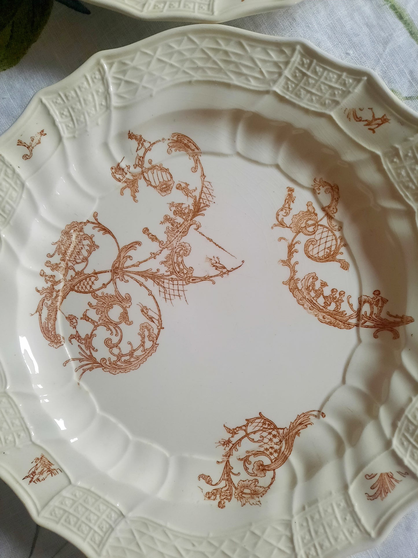 Lot de 6 assiettes plates Manufacture Waechtersbach, XIXe siècle