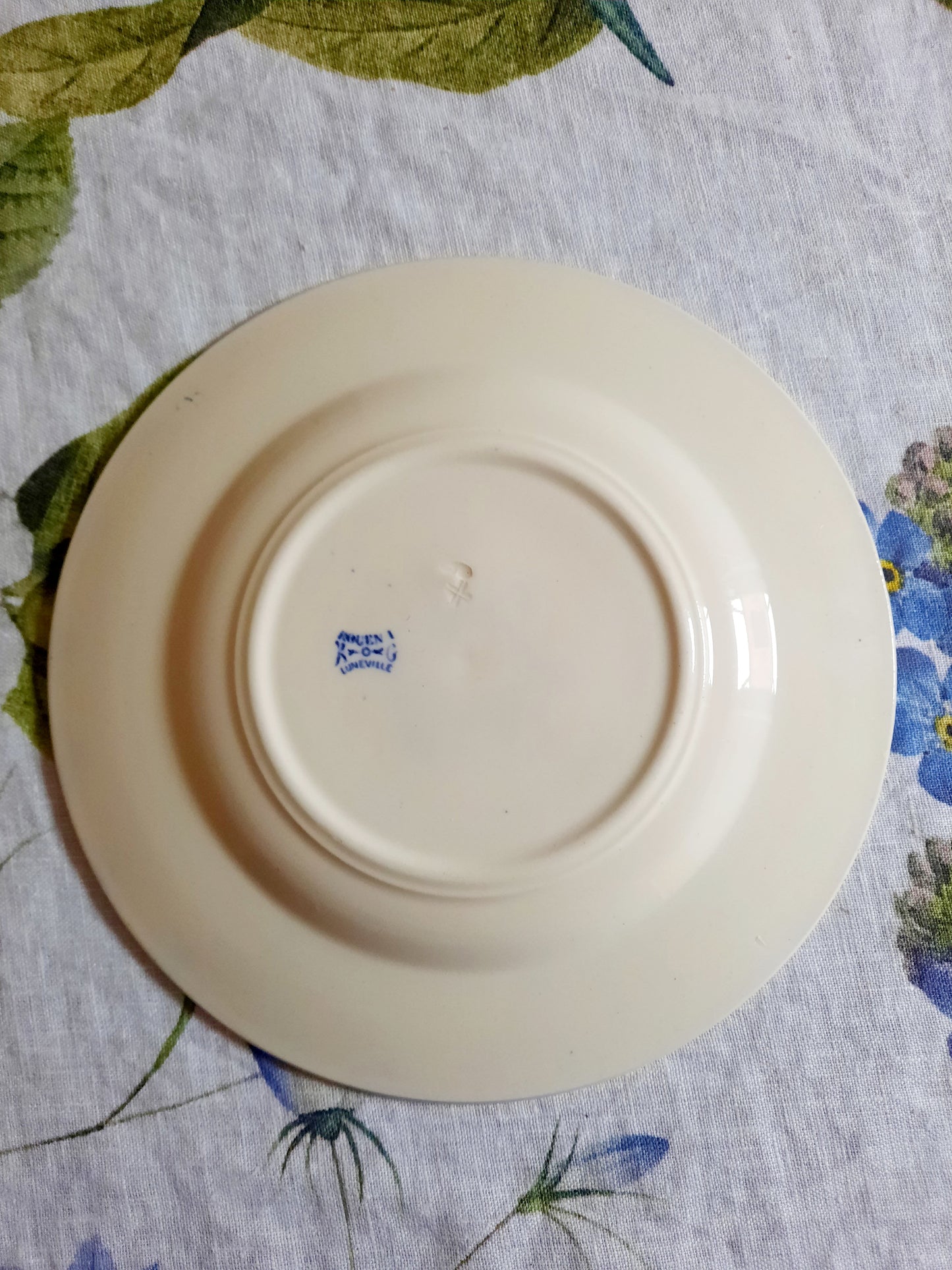 Lot de 8 assiettes à dessert Lunéville K&G Rouen – XIXe siècle