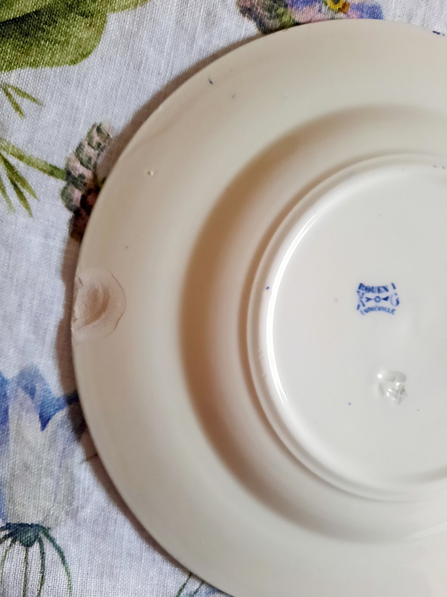 Pièces authentiques – Lot de 3 assiettes à dessert Lunéville K&G Rouen – XIXe siècle