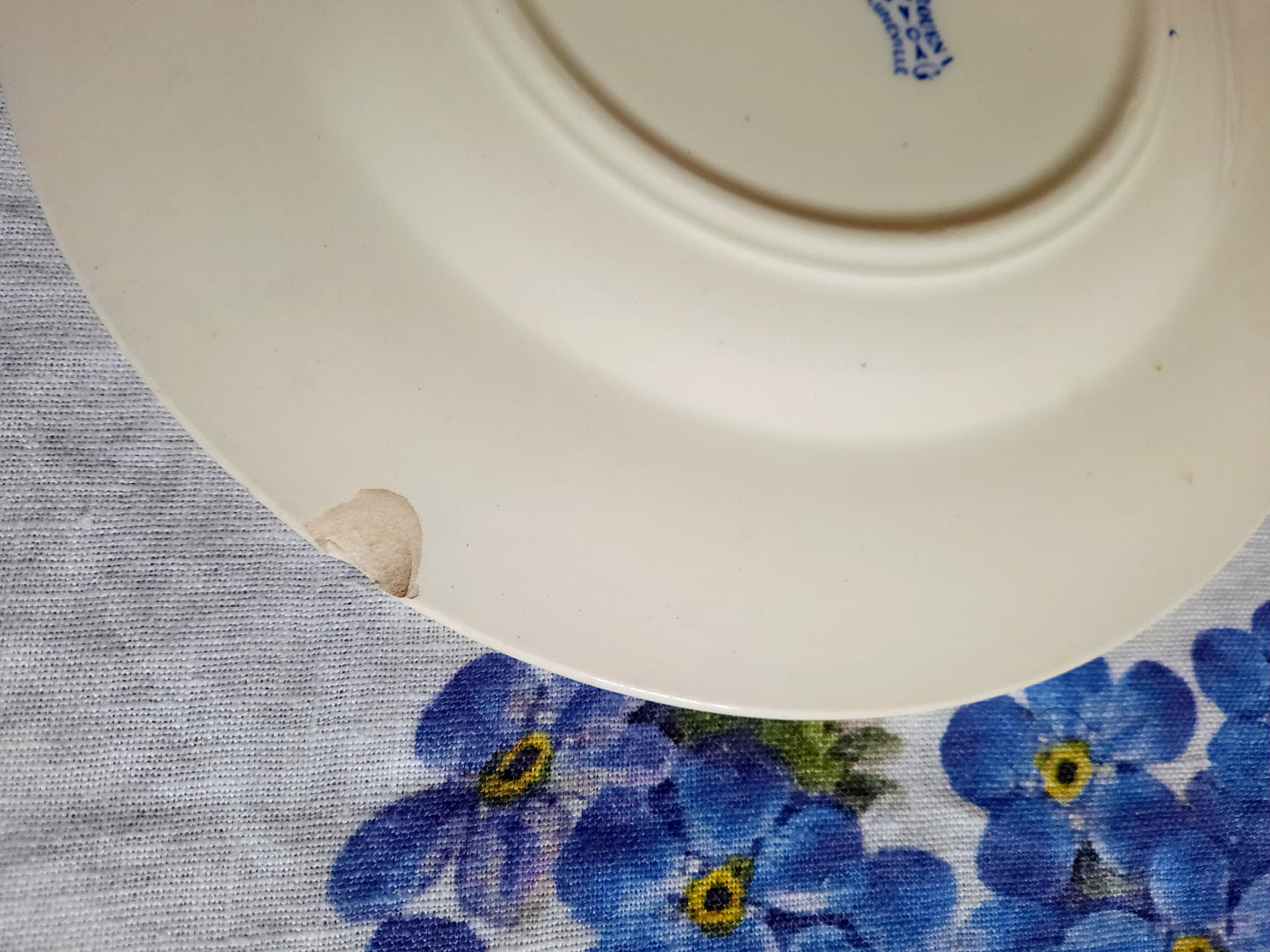 Pièces authentiques – Lot de 3 assiettes à dessert Lunéville K&G Rouen – XIXe siècle