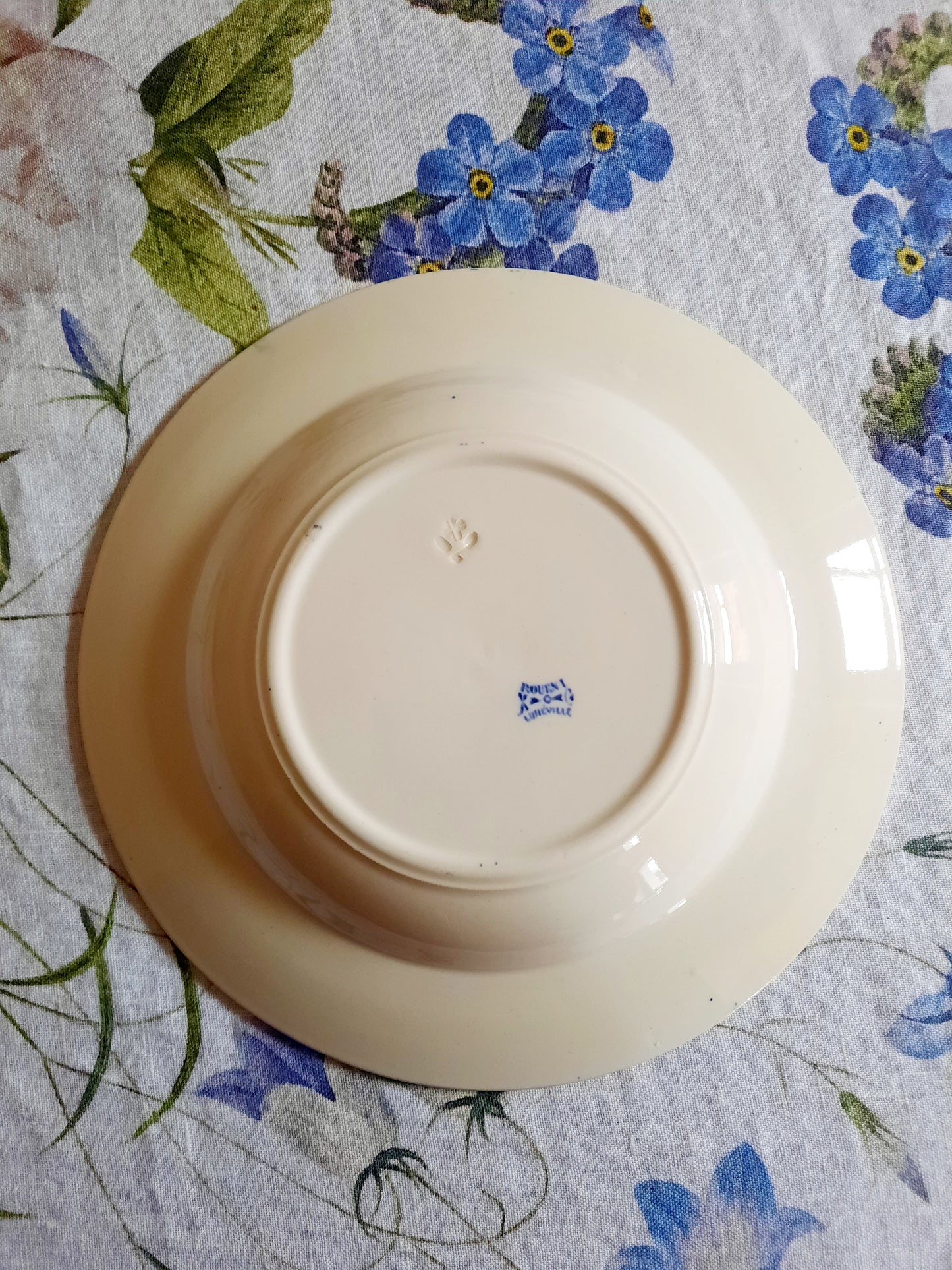 Lot de 6 assiettes creuses Lunéville K&G Rouen – XIXe siècle