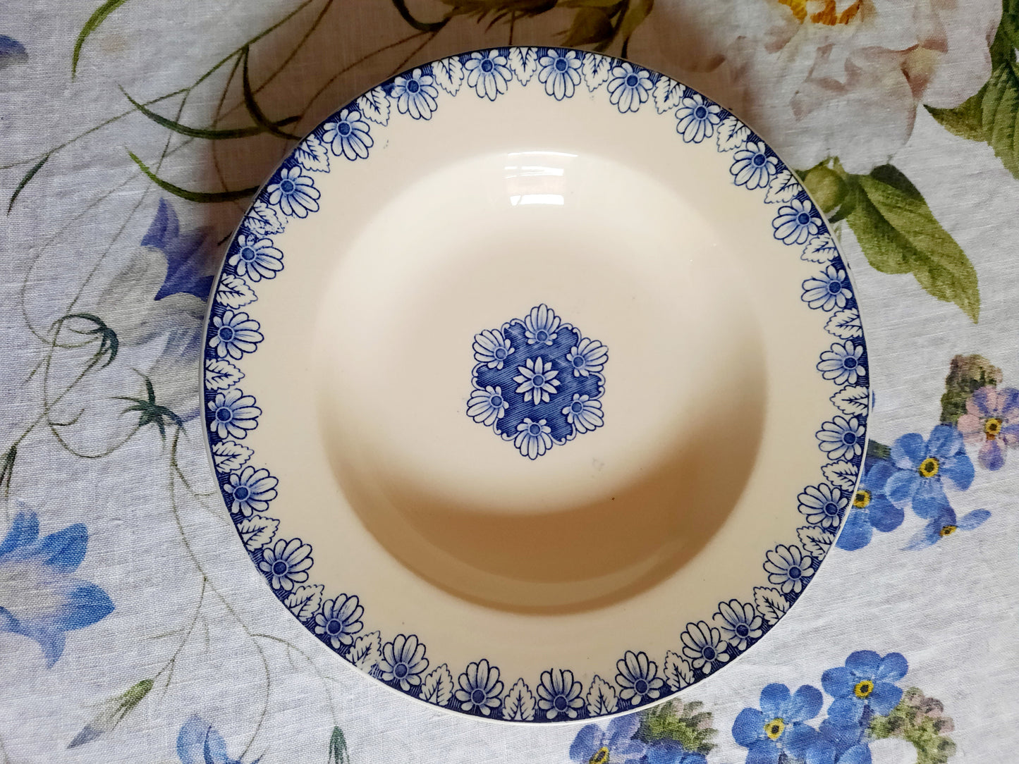 Lot de 6 assiettes creuses Lunéville K&G Rouen – XIXe siècle