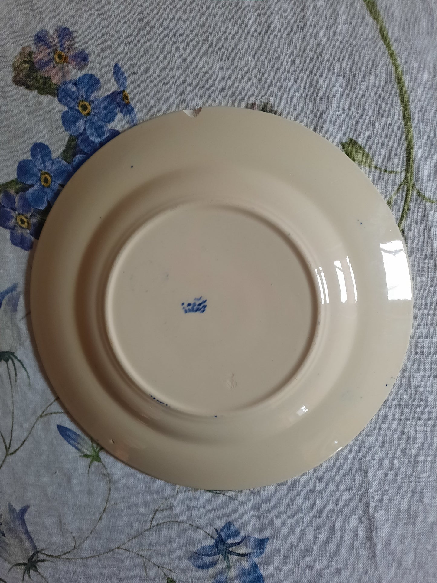 Charme authentique – Lot de 3 assiettes plates Lunéville K&G Rouen – XIXe siècle