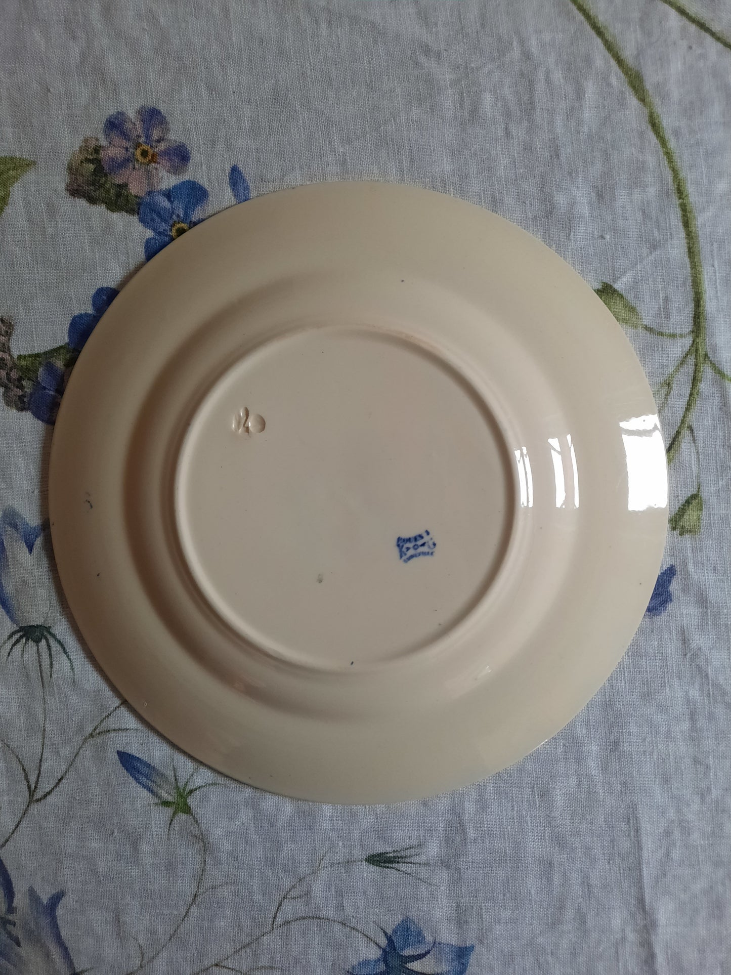 Charme authentique – Lot de 3 assiettes plates Lunéville K&G Rouen – XIXe siècle