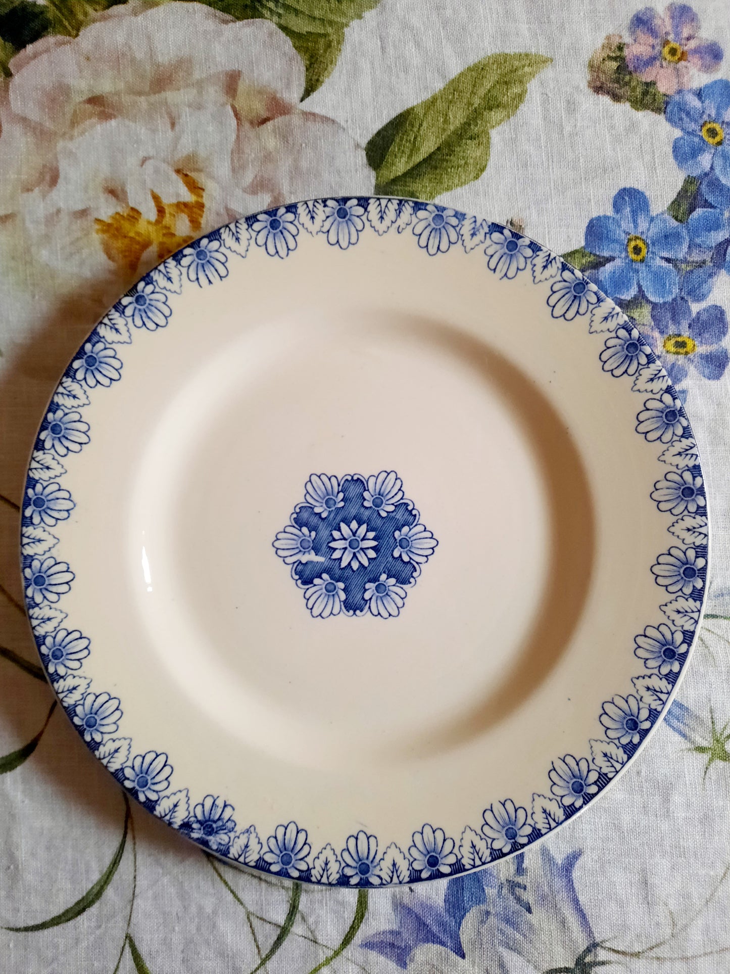 Lot de 6 assiettes plates Lunéville K&G Rouen – XIXe siècle