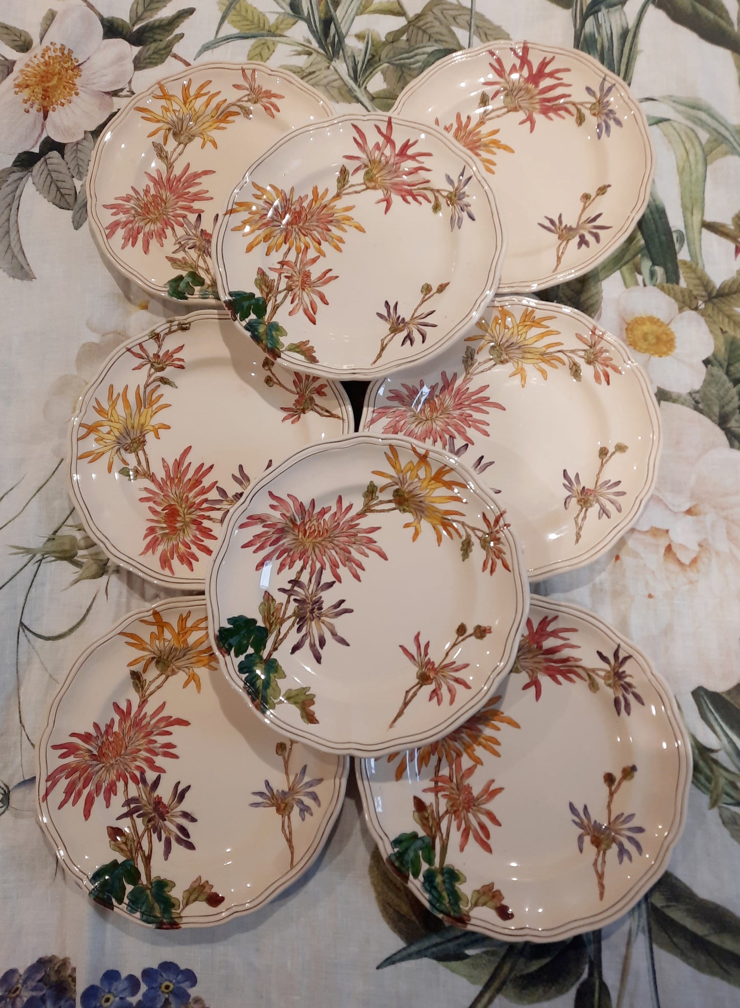 Lot de 8 assiettes à dessert Longchamp