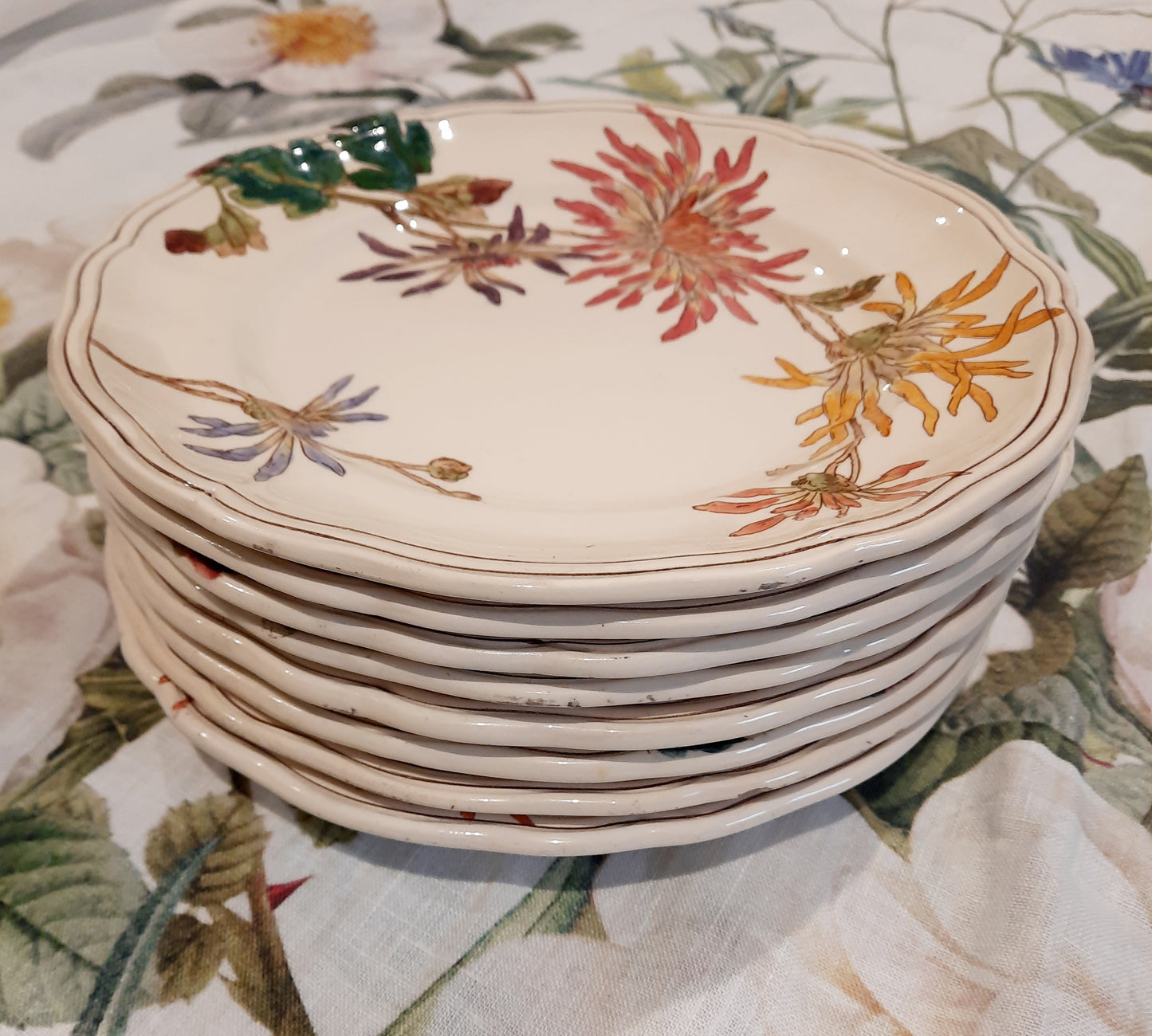 Lot de 8 assiettes à dessert Longchamp