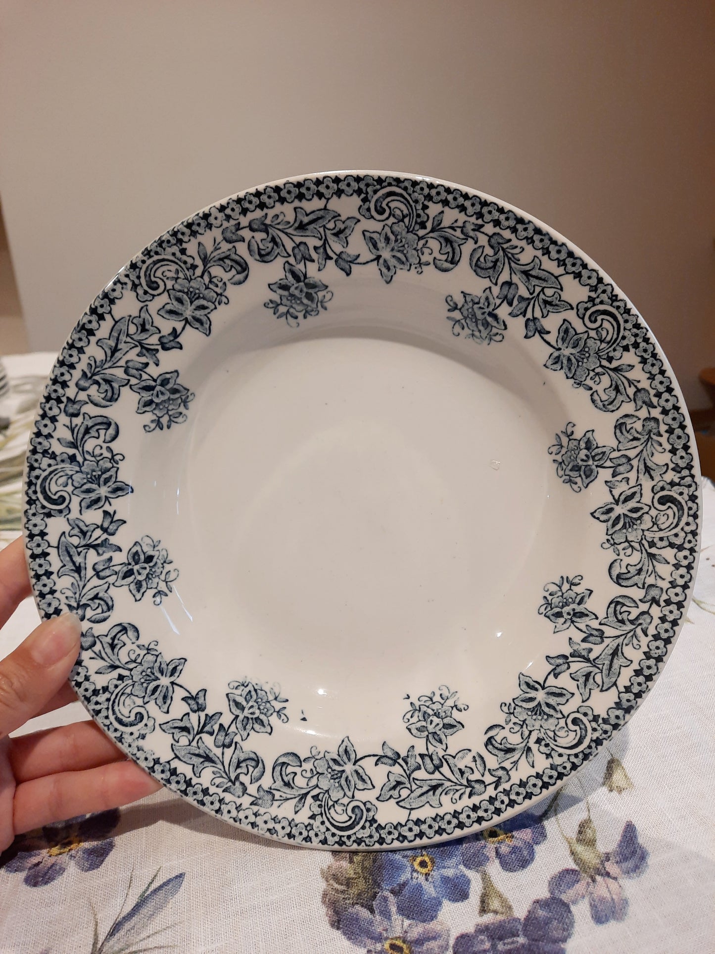 Lot de 8 assiettes creuses St Amand