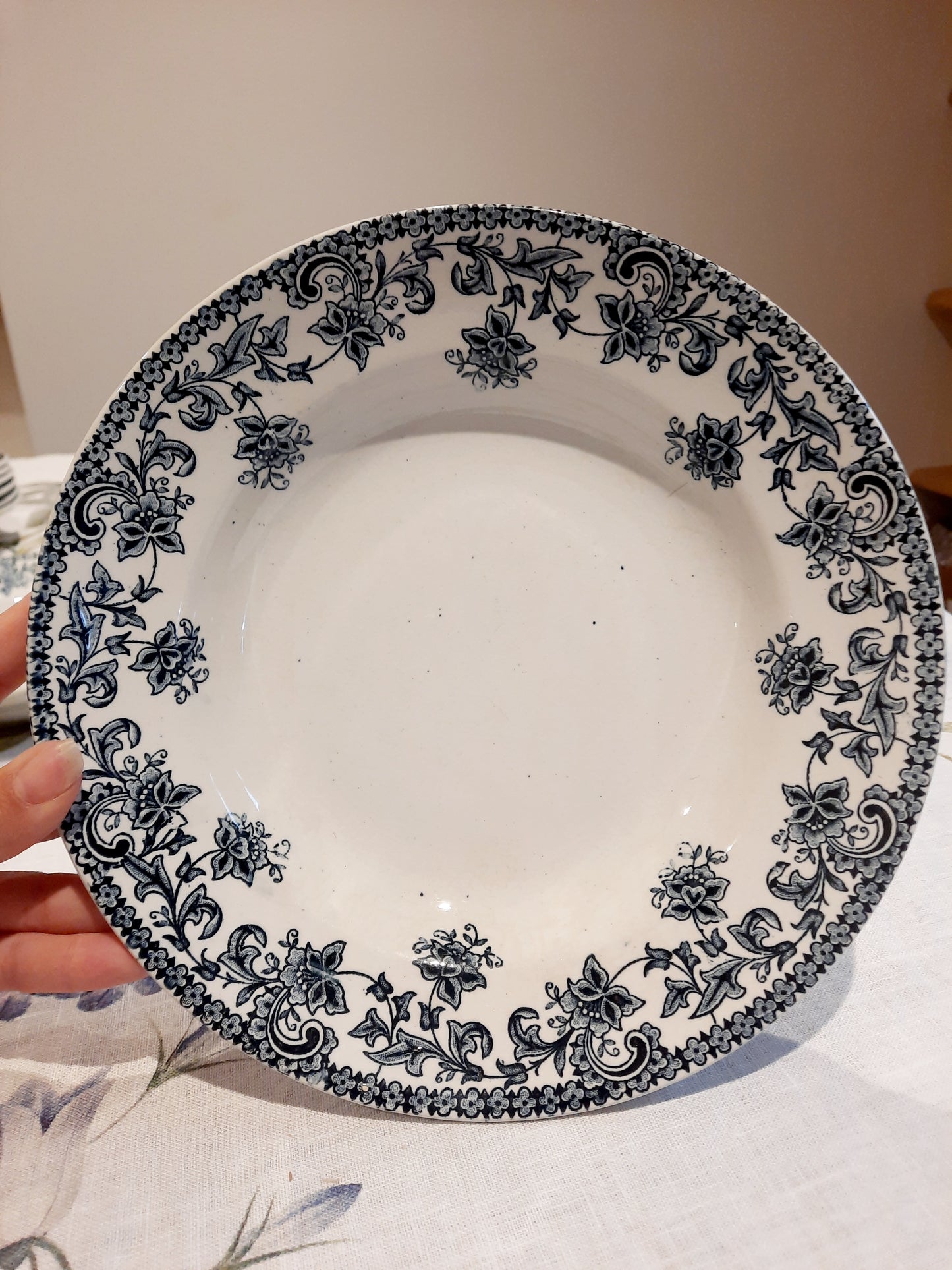Lot de 8 assiettes creuses St Amand