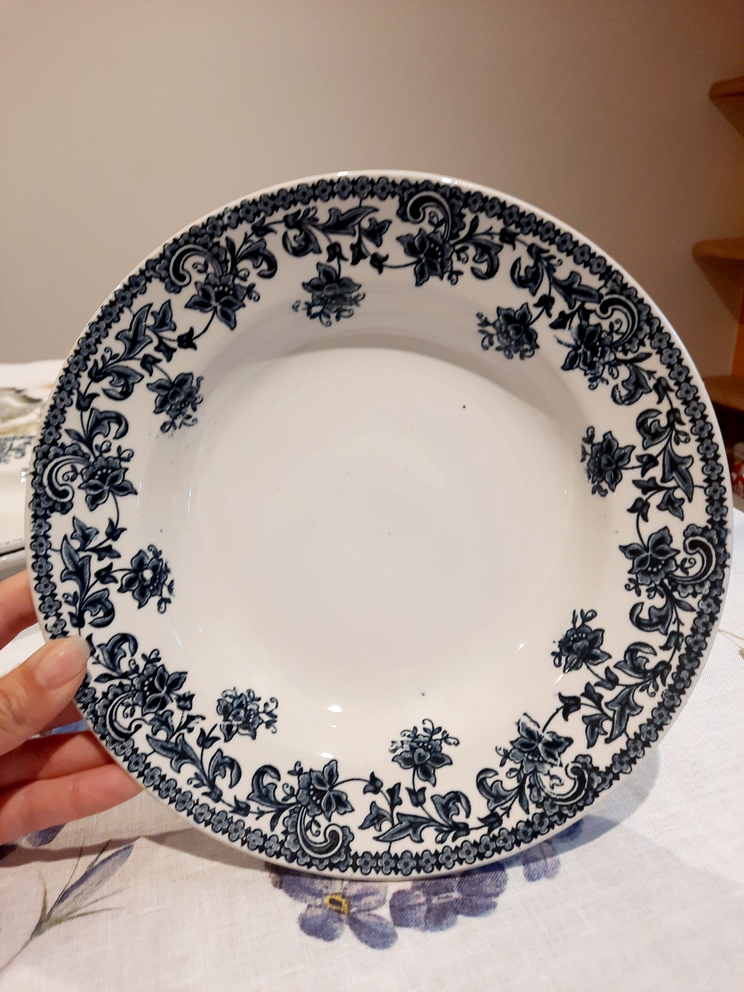 Lot de 8 assiettes creuses St Amand