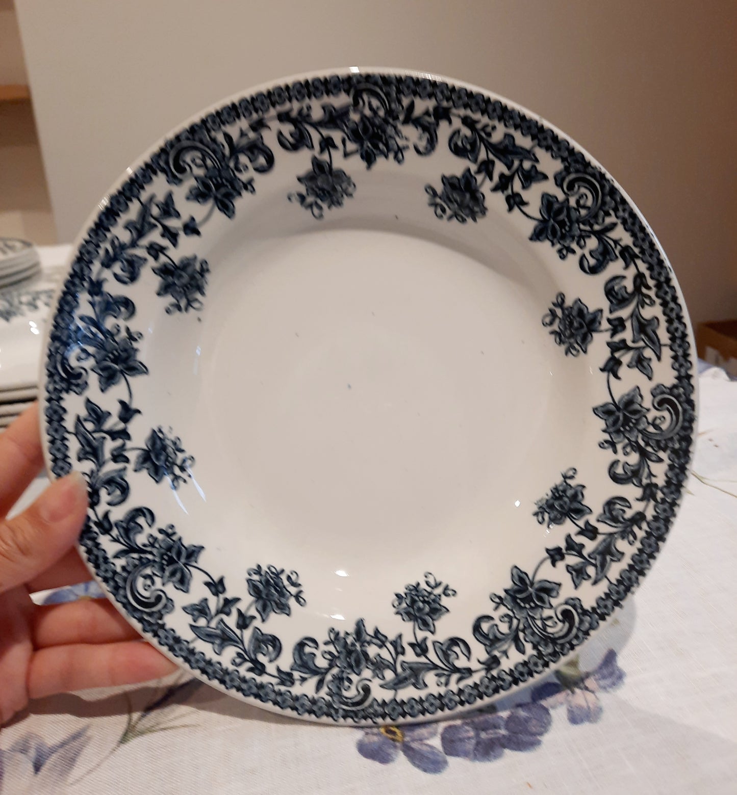 Lot de 8 assiettes creuses St Amand
