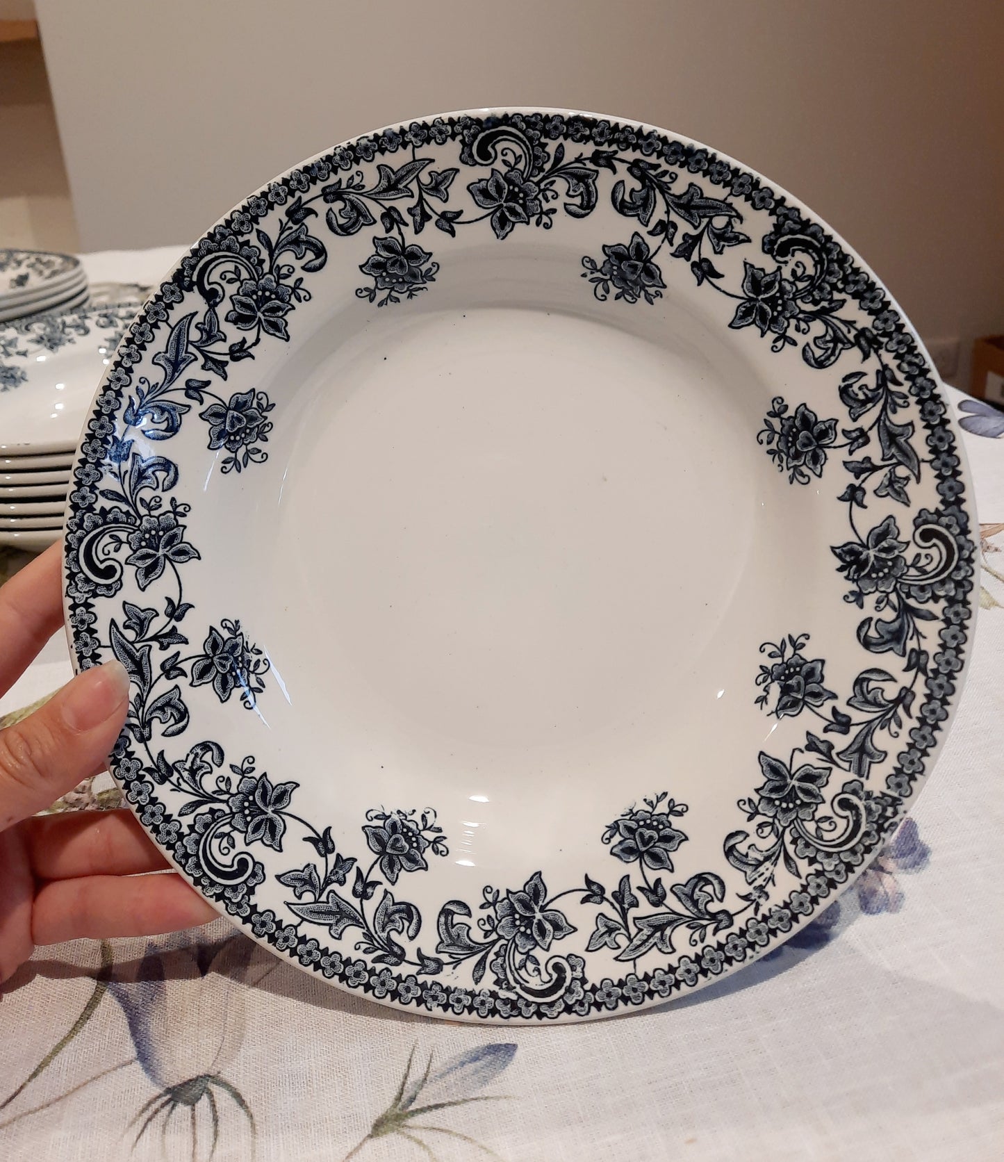 Lot de 8 assiettes creuses St Amand
