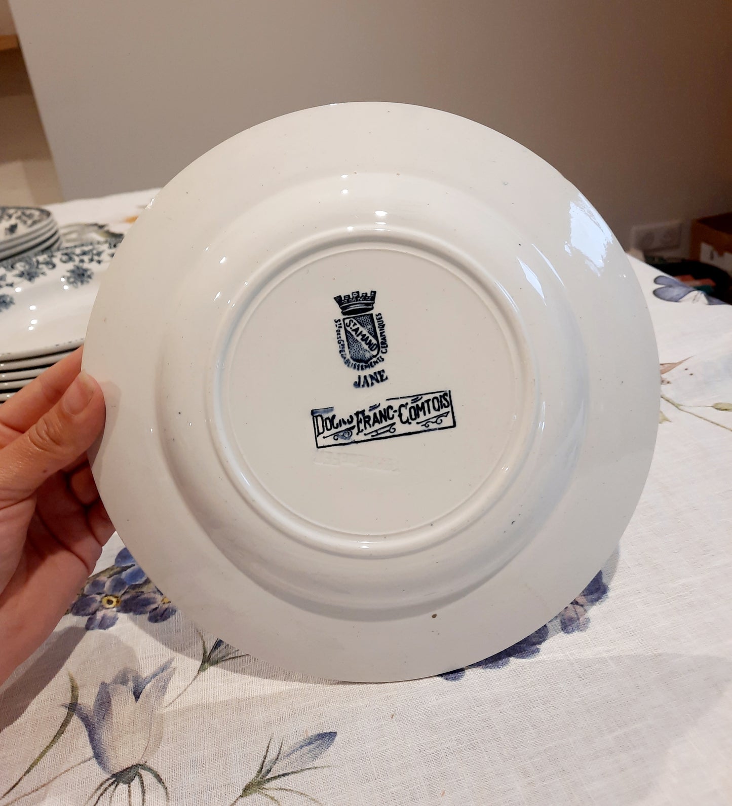 Lot de 8 assiettes creuses St Amand