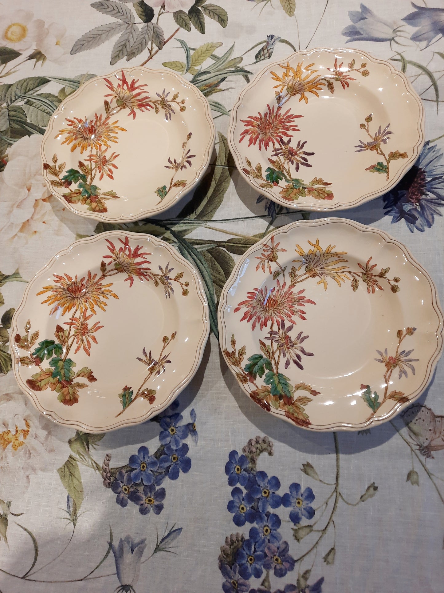 Lot de 4 assiettes creuses en Terre de Fer
