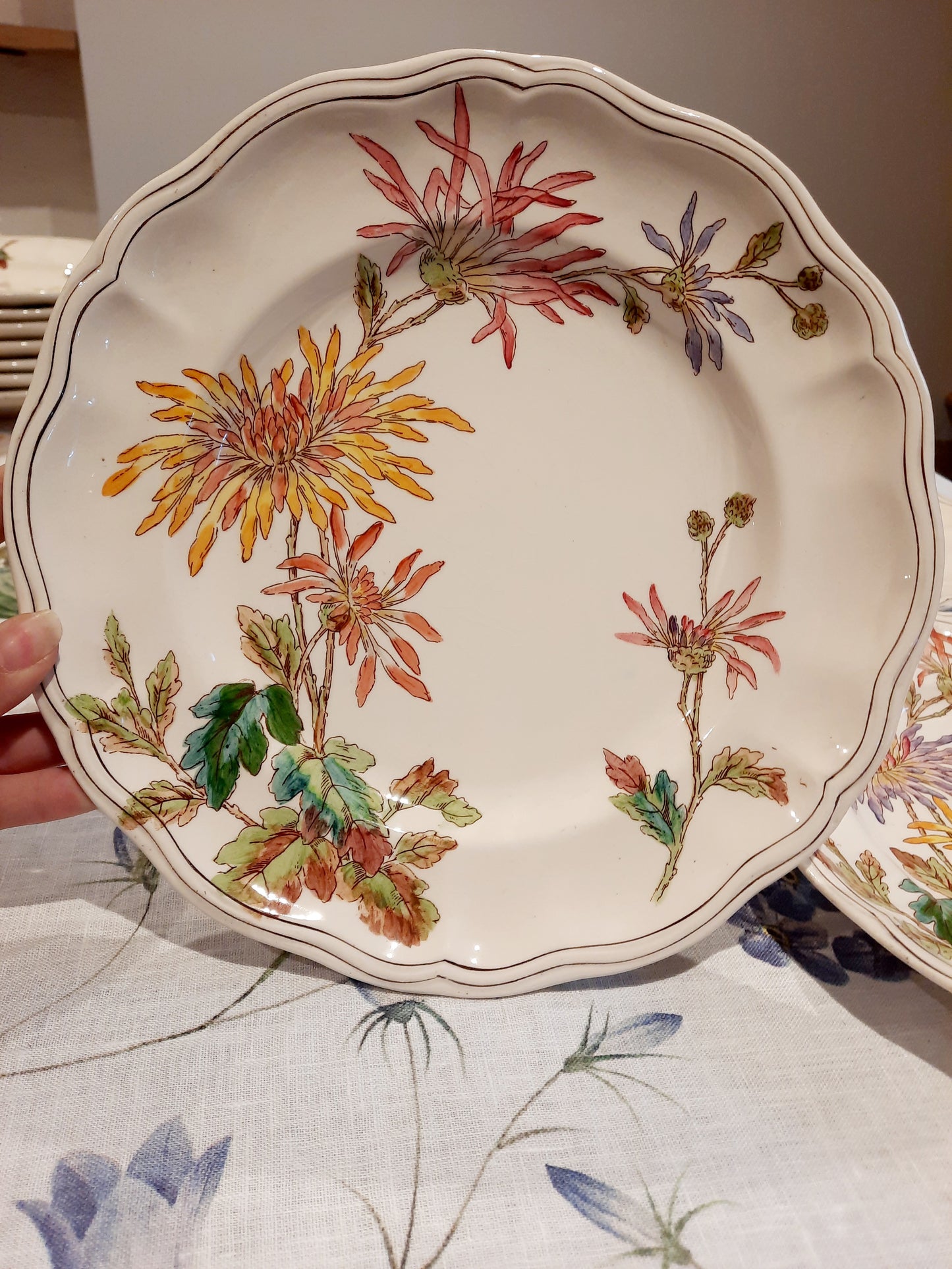 Lot de 4 assiettes plates en Terre de Fer
