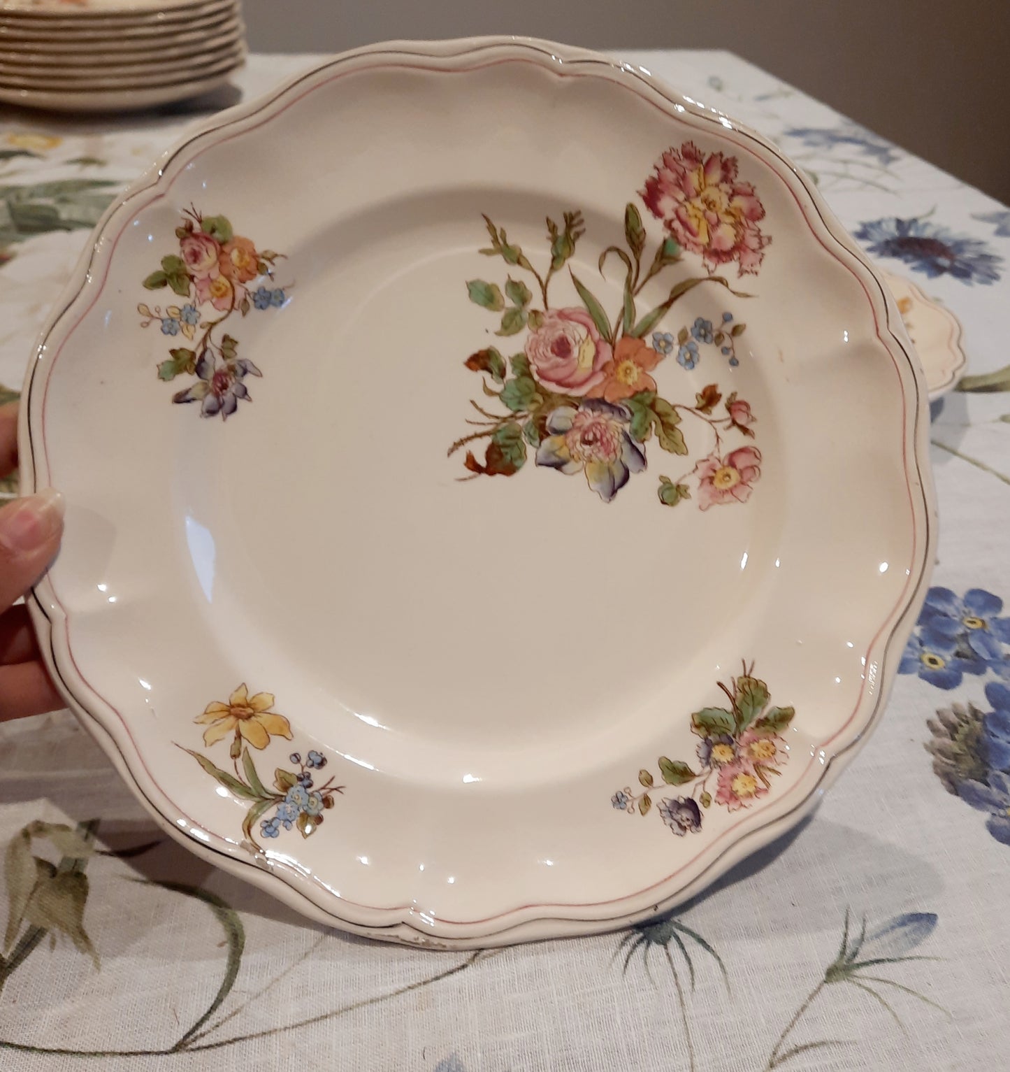 Lot de 3 assiettes plates Longchamp