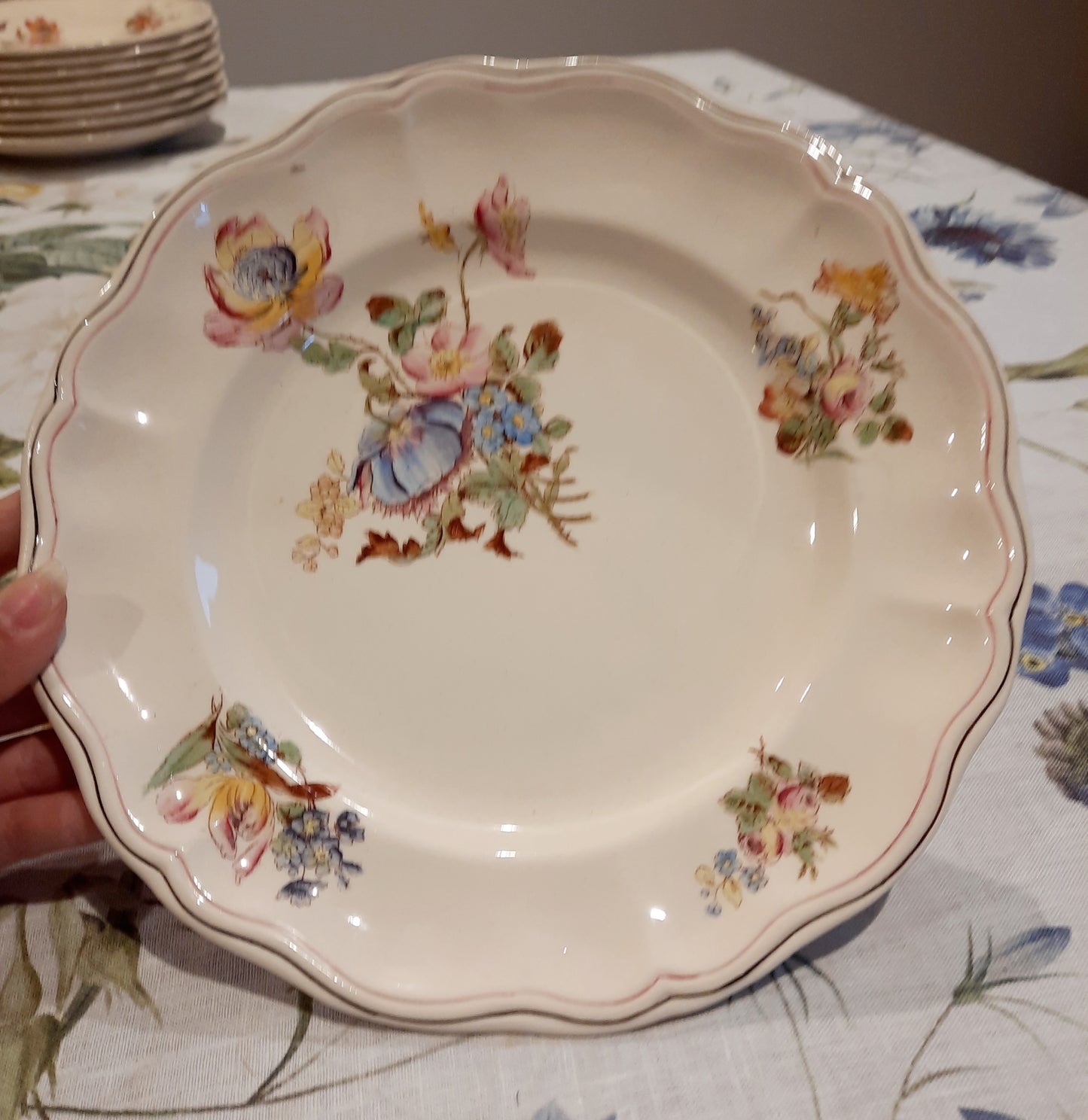 Lot de 3 assiettes plates Longchamp