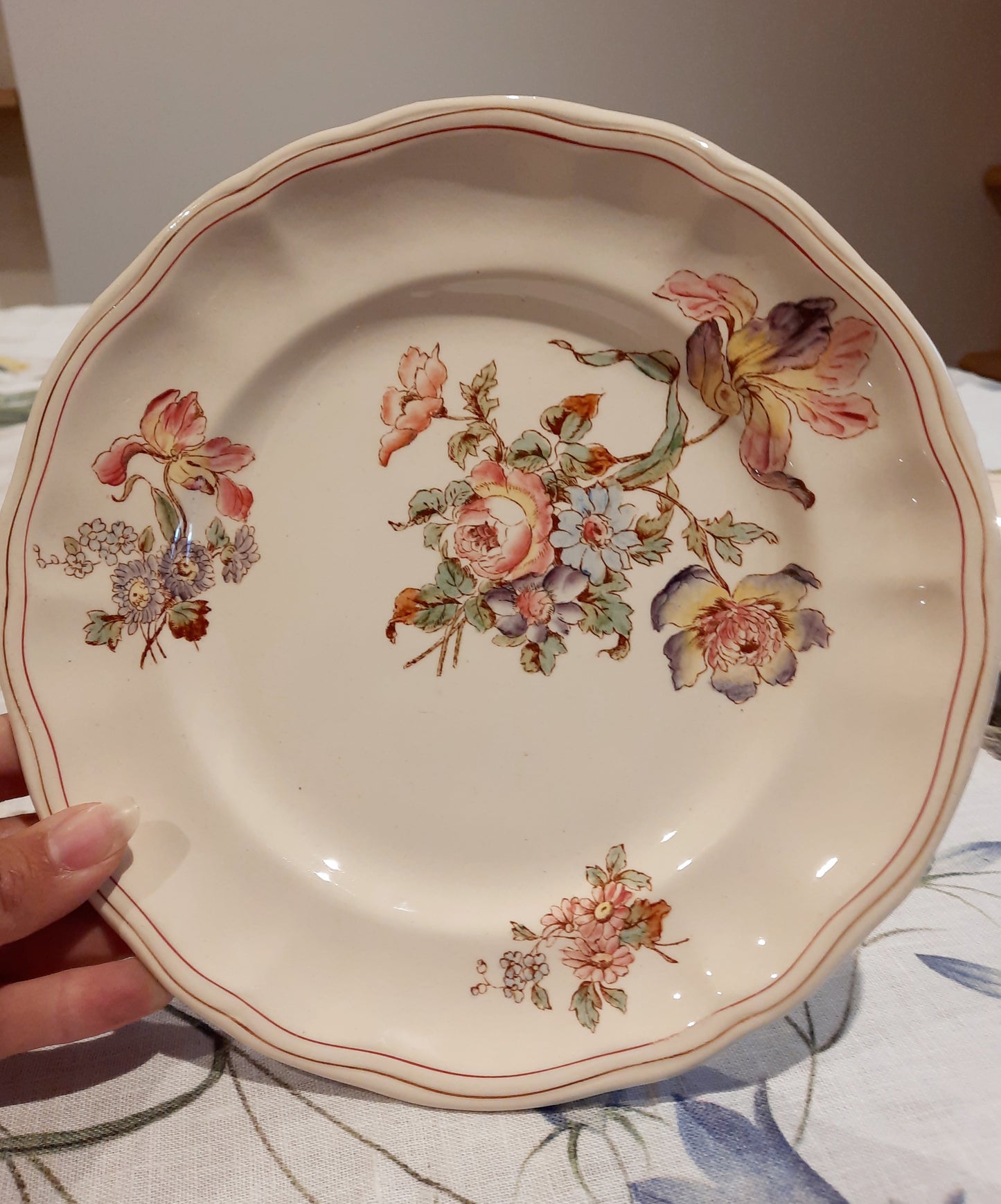 6 assiettes à dessert terre de fer