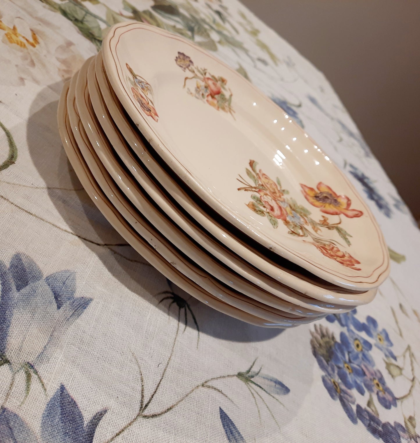 6 assiettes à dessert terre de fer