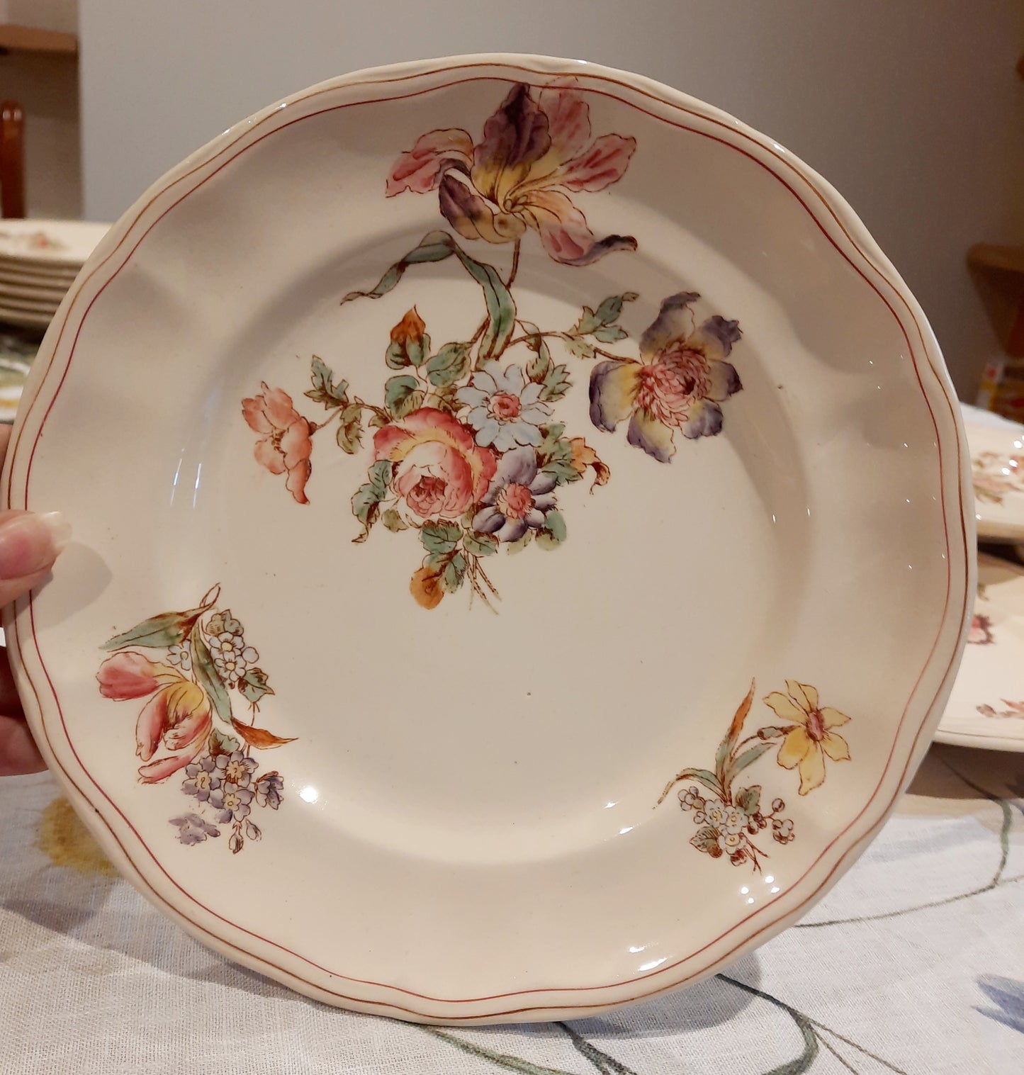 Lot de 8 assiettes à dessert Longchamp