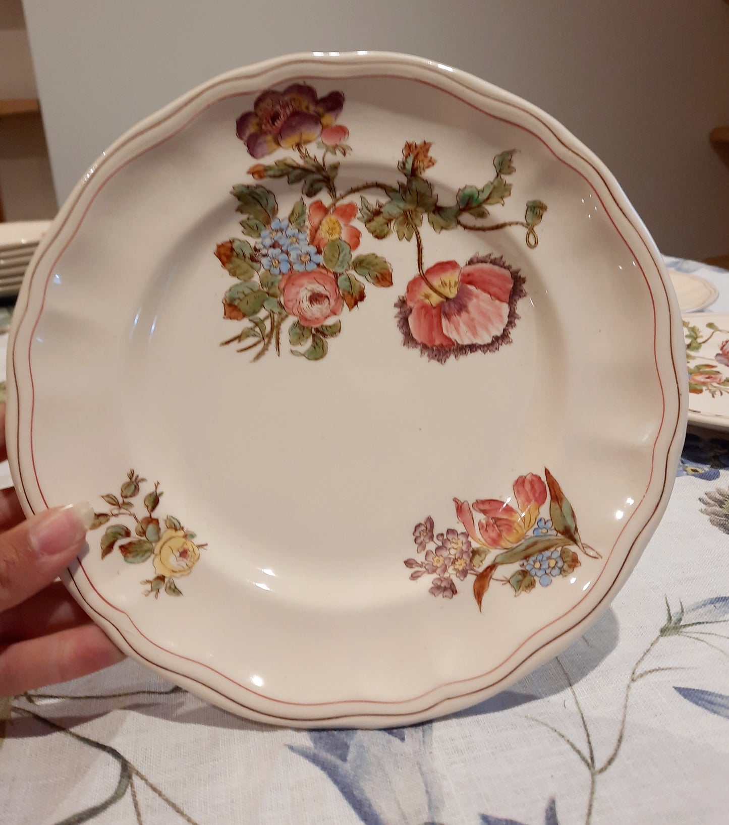 Lot de 8 assiettes à dessert Longchamp
