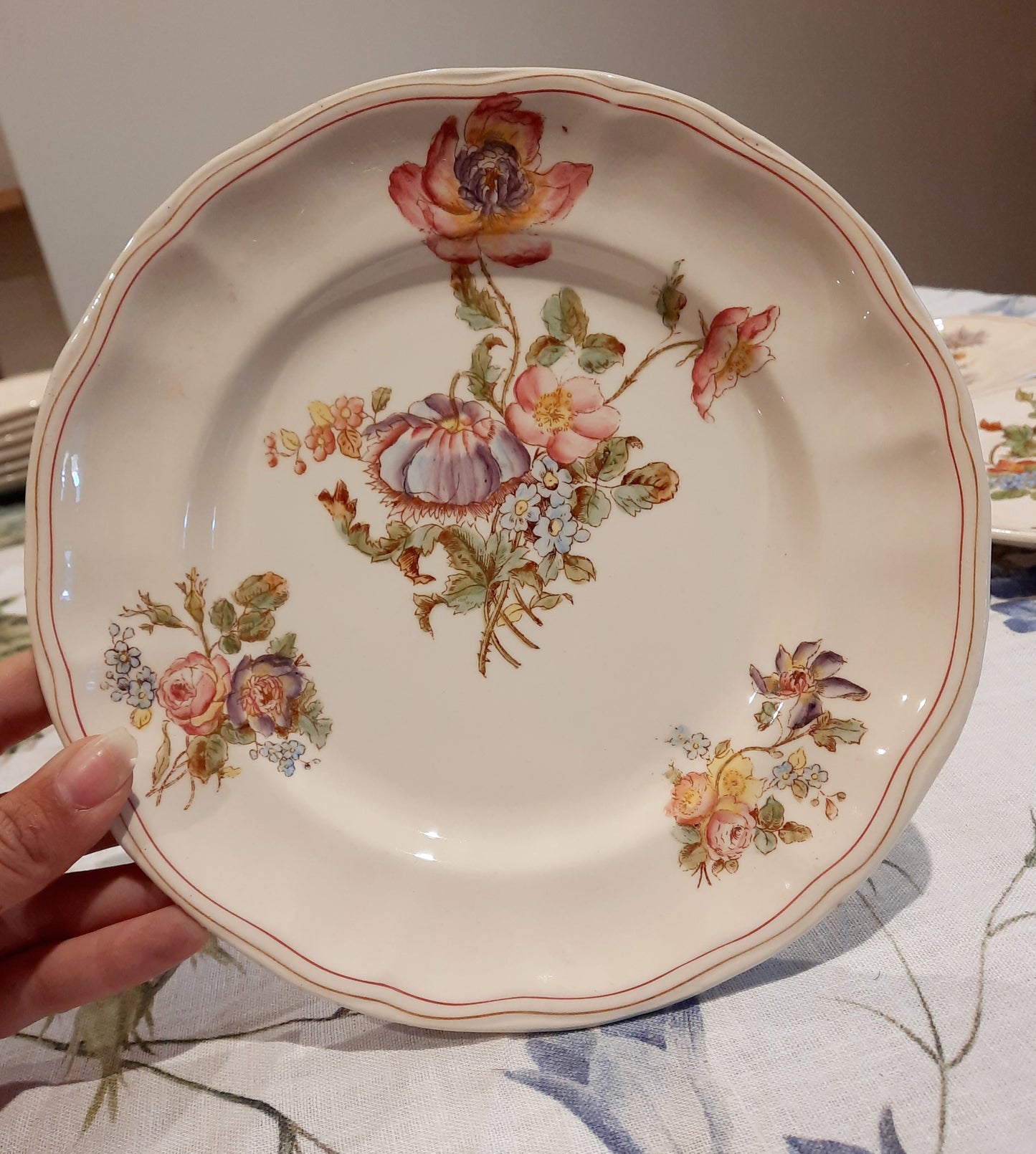Lot de 8 assiettes à dessert Longchamp
