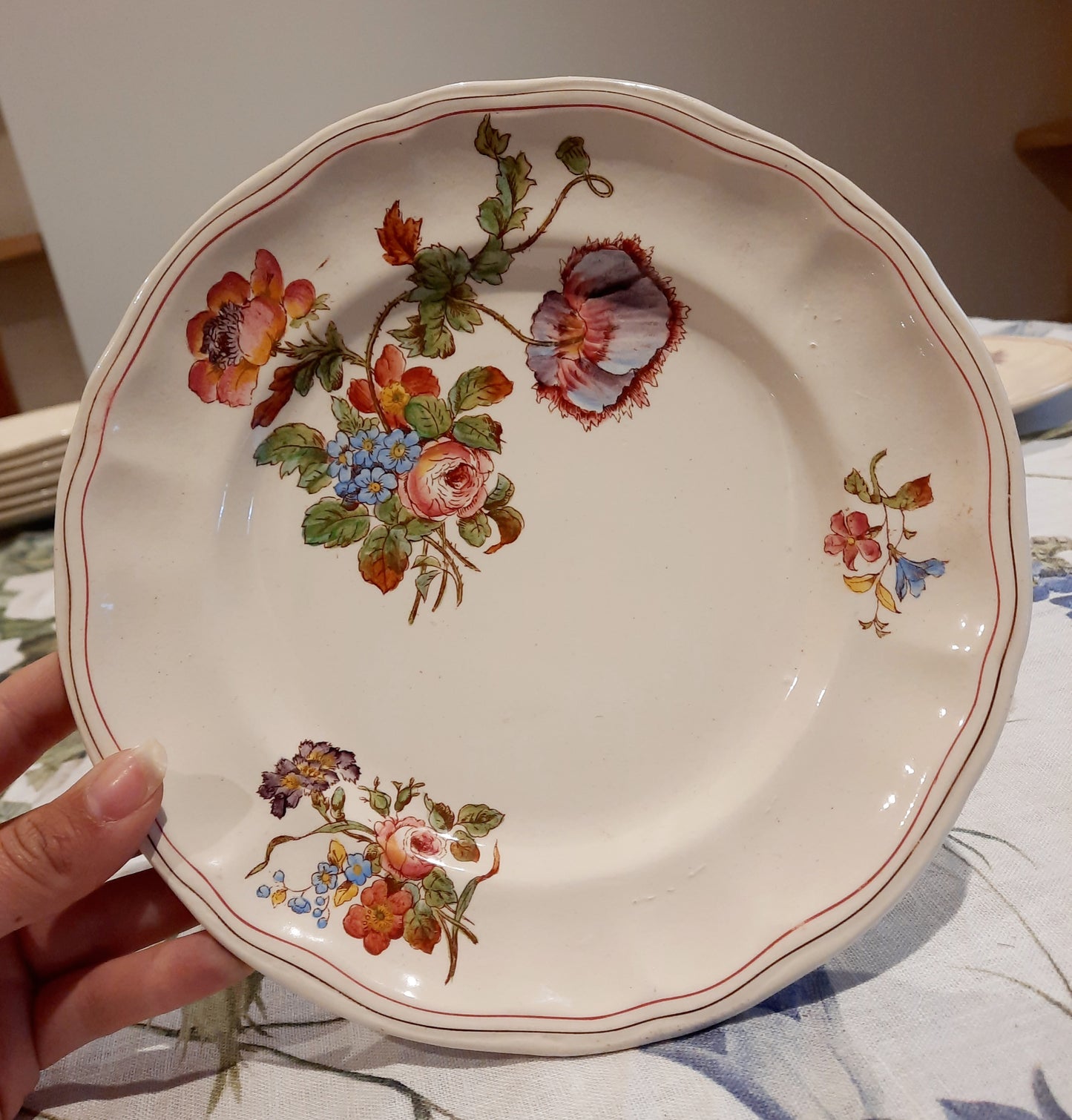 Lot de 8 assiettes à dessert Longchamp