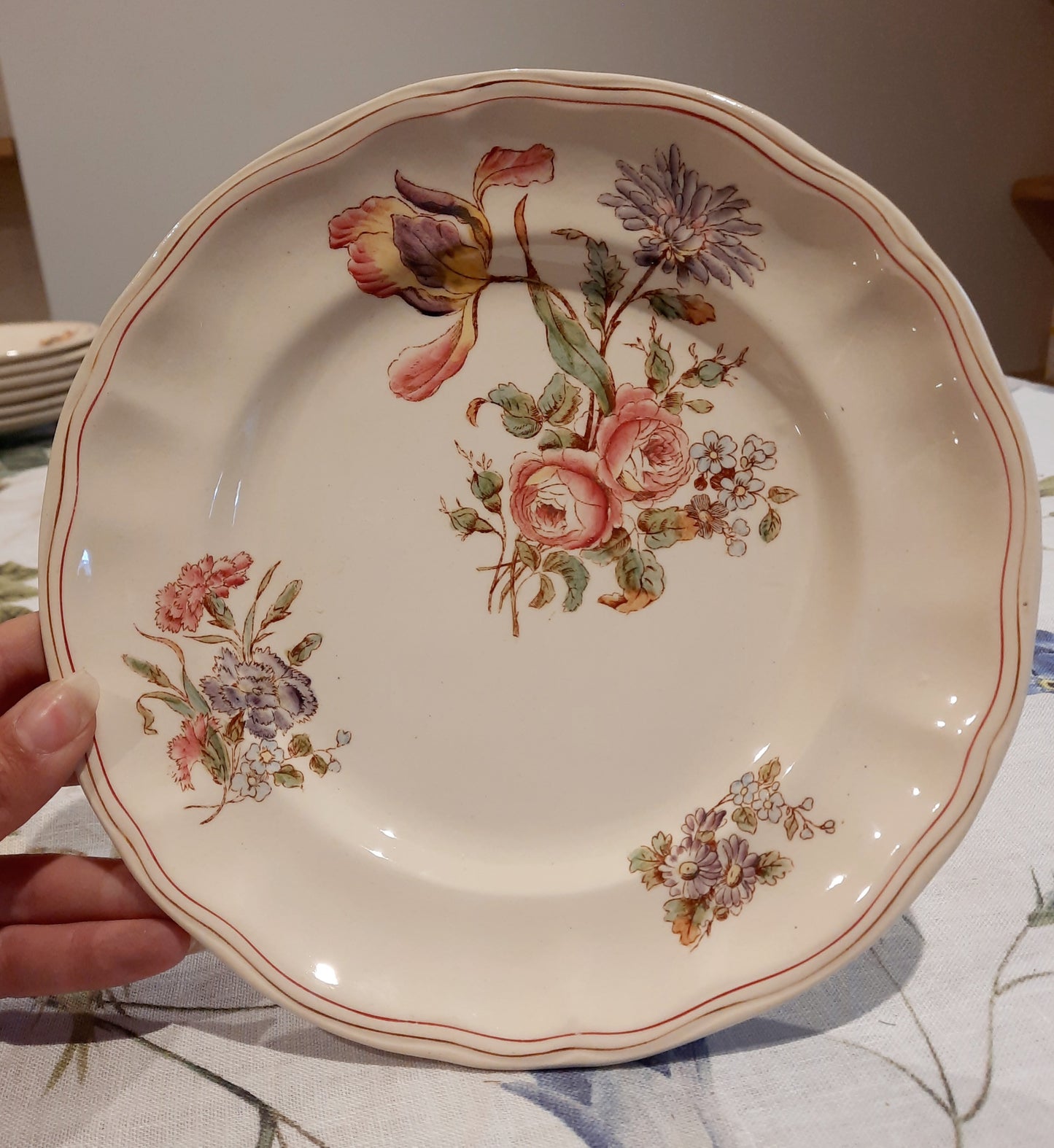 Lot de 8 assiettes à dessert Longchamp