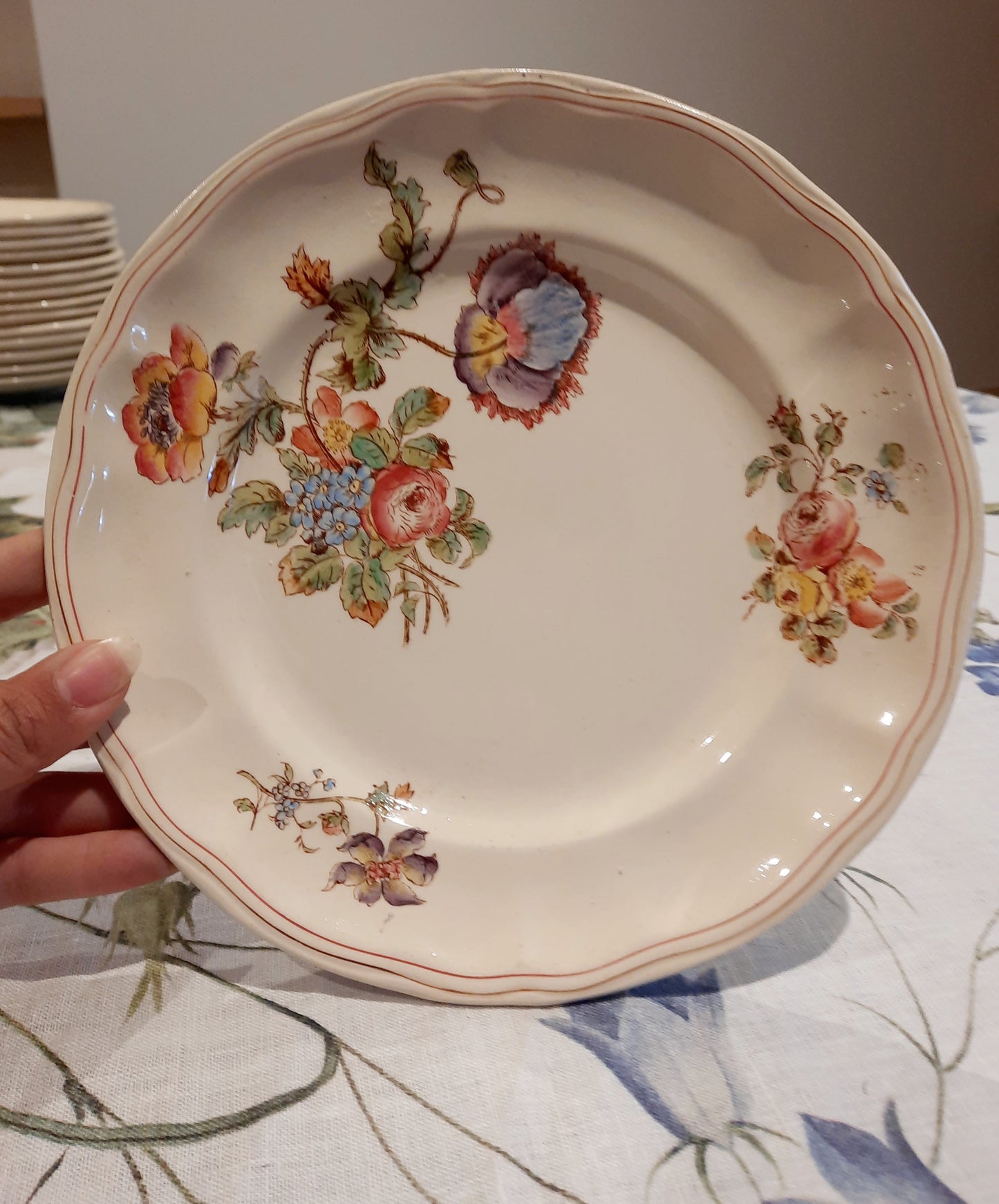 Lot de 3 assiettes à dessert Longchamp